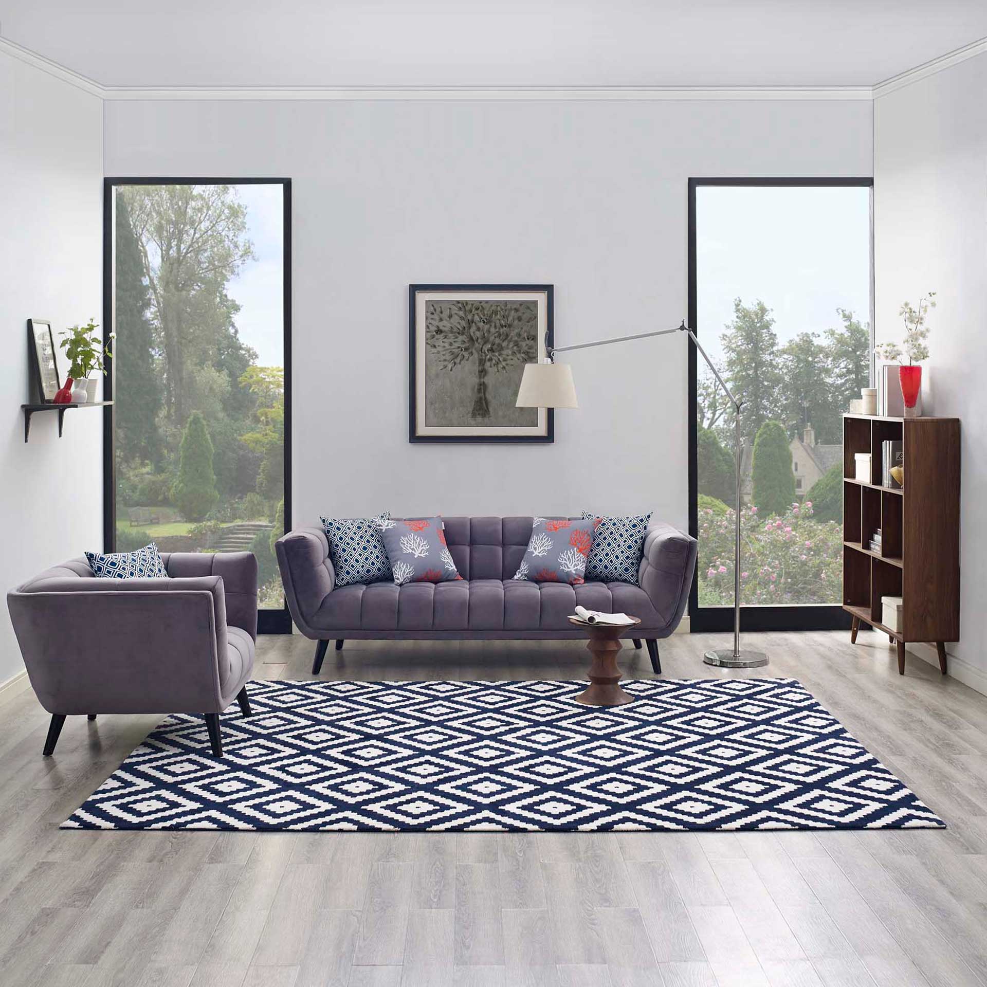 Aidan Area Rug Ivory/Navy - Image 7