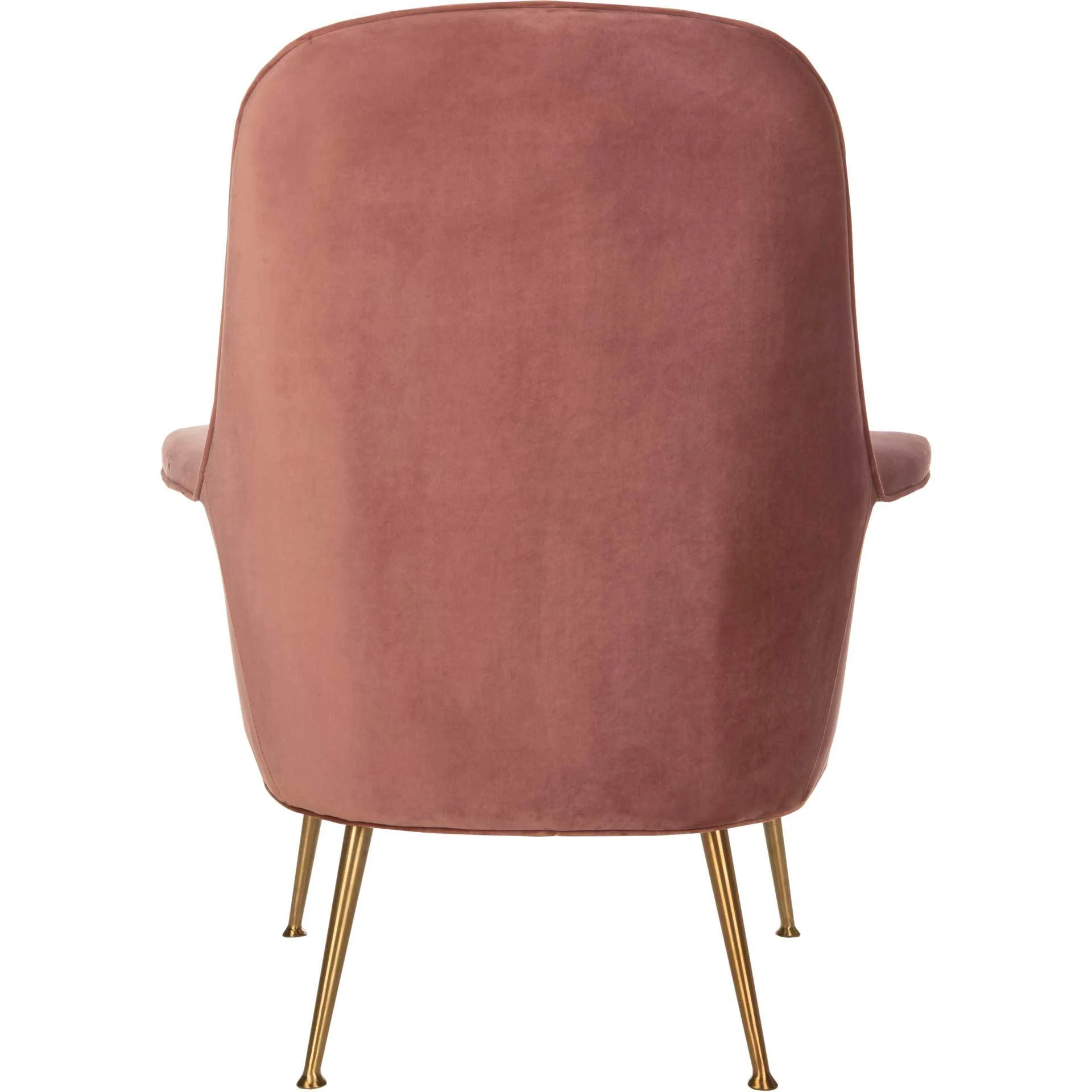 Aidan Velvet Arm Chair Dusty Rose/Gold - Image 4