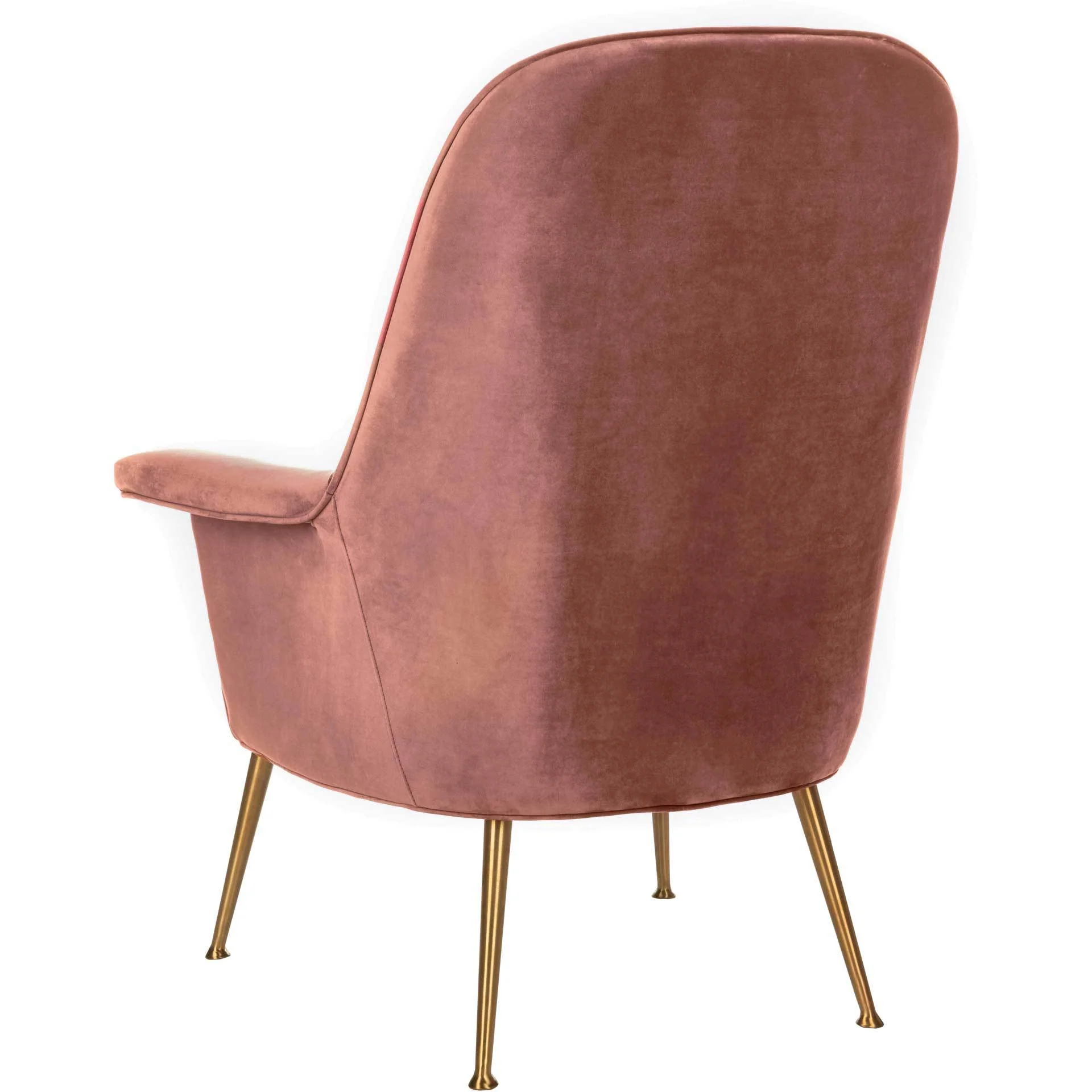 Aidan Velvet Arm Chair Dusty Rose/Gold - Image 5