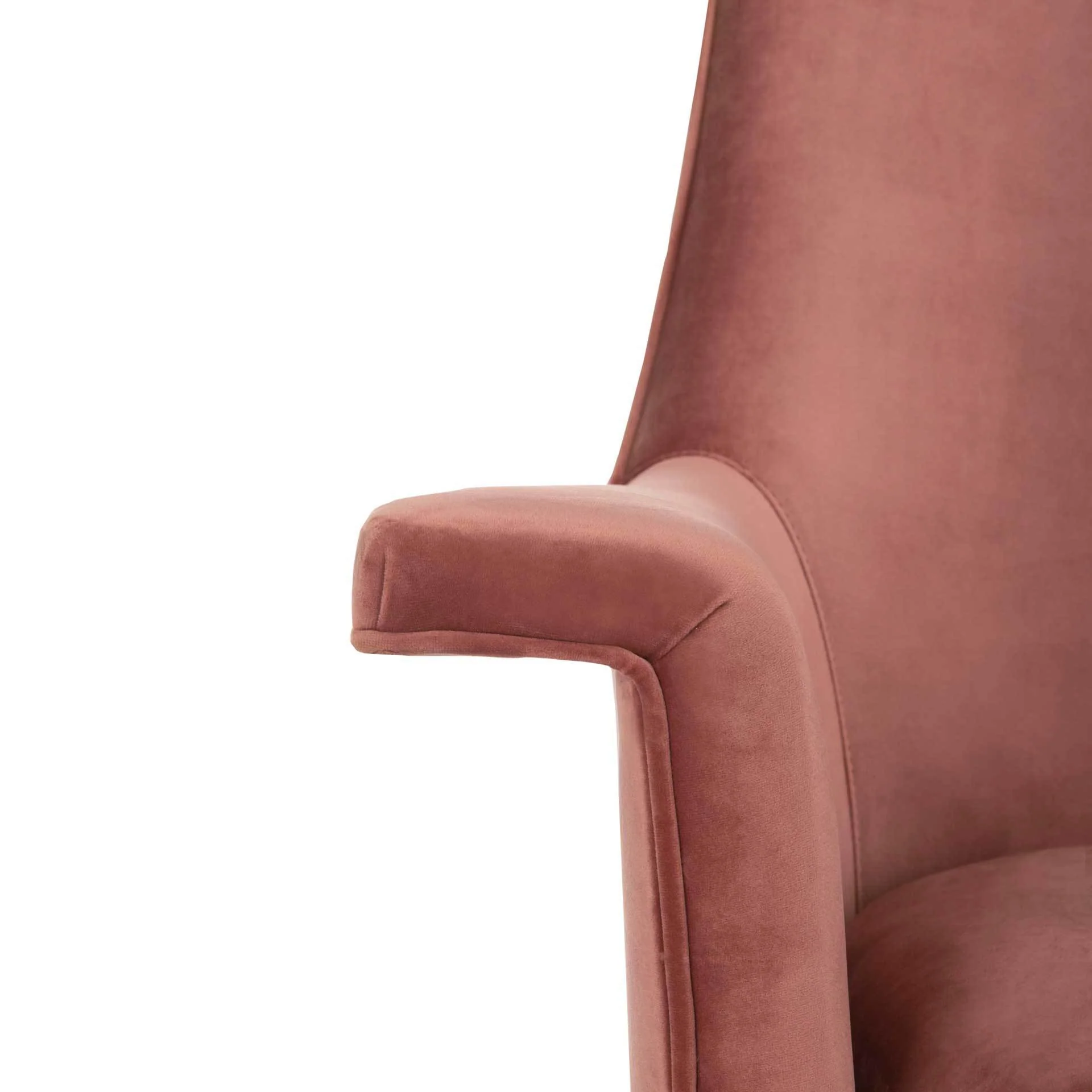 Aidan Velvet Arm Chair Dusty Rose/Gold - Image 6