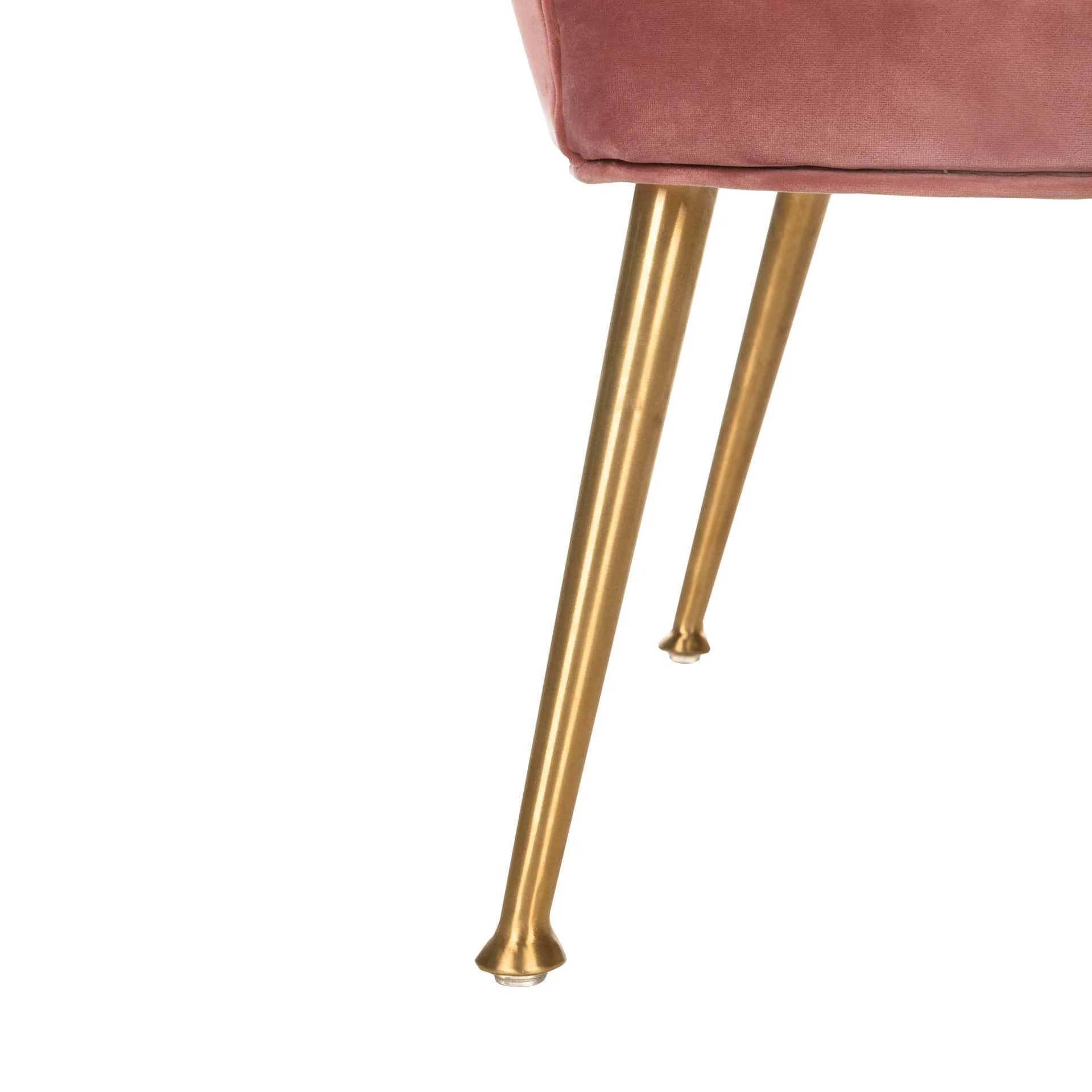 Aidan Velvet Arm Chair Dusty Rose/Gold - Image 7