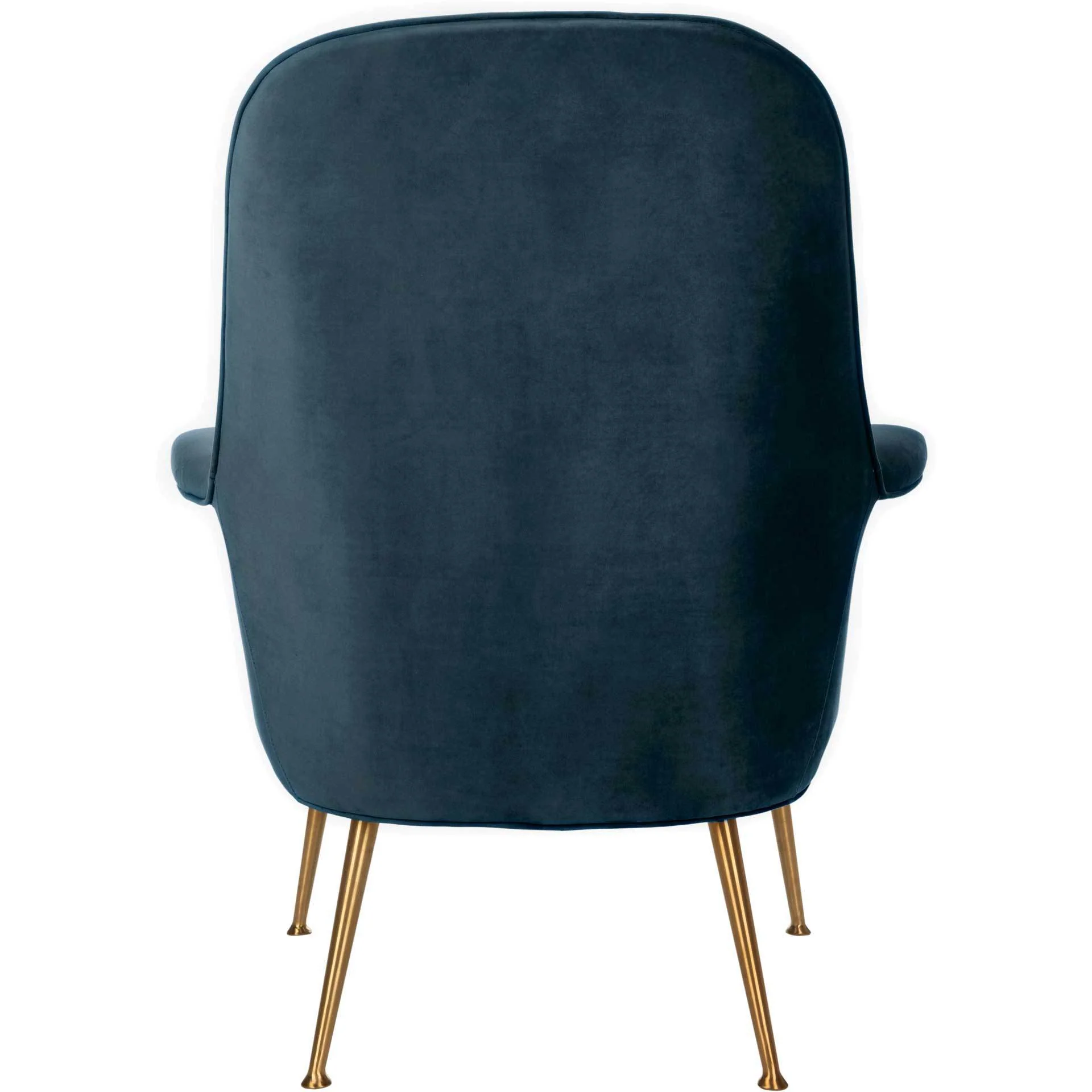 Aidan Velvet Arm Chair Navy/Gold - Image 4