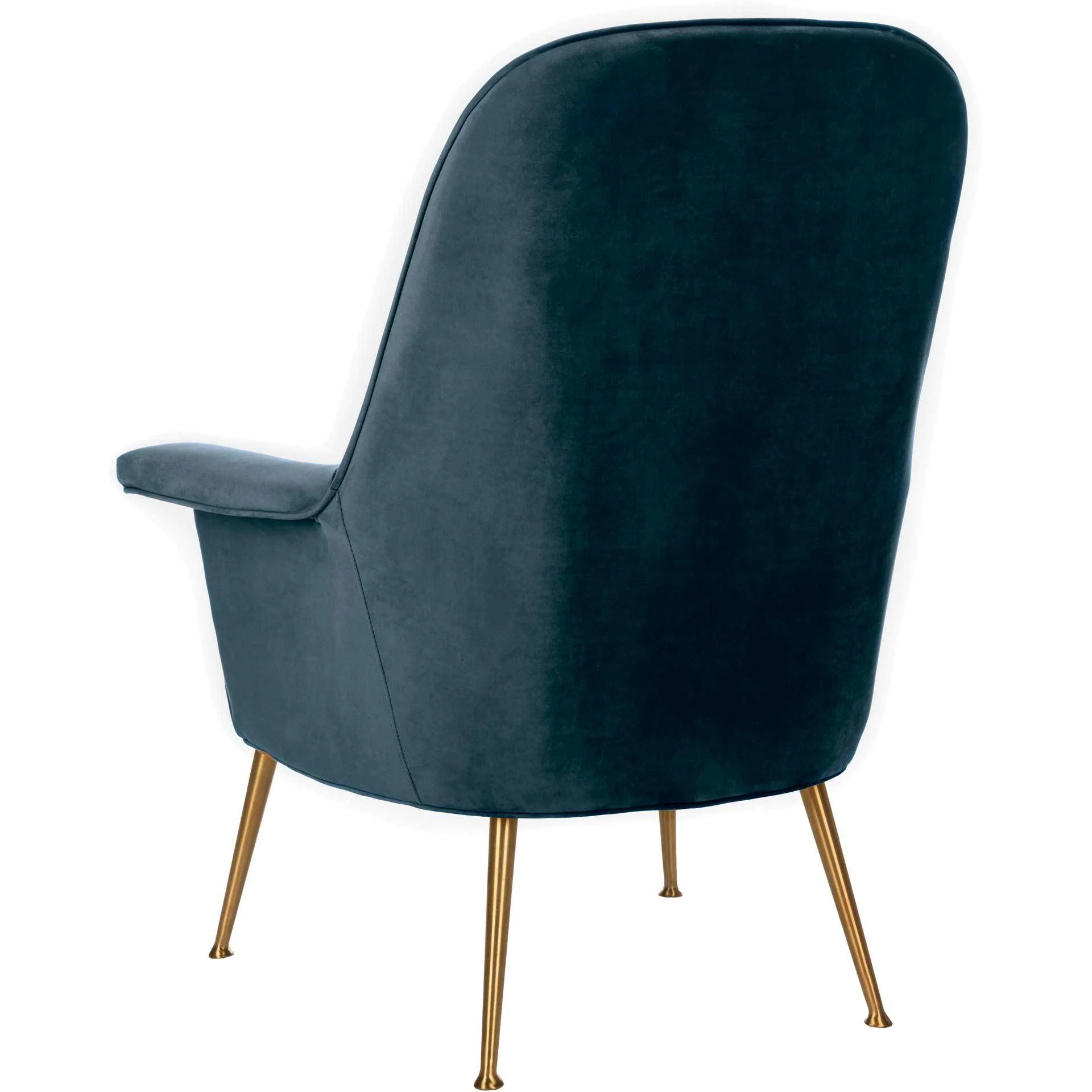 Aidan Velvet Arm Chair Navy/Gold - Image 5
