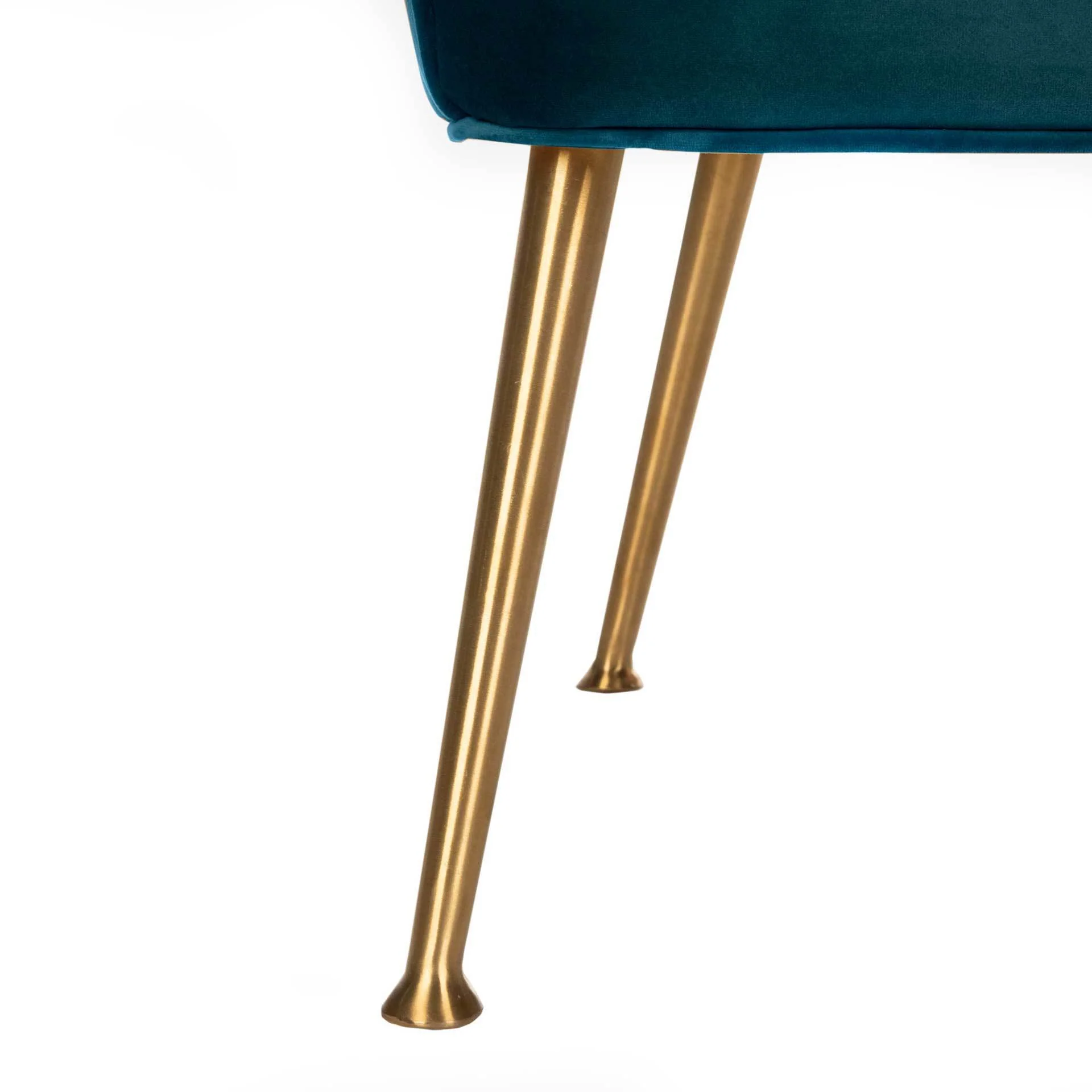 Aidan Velvet Arm Chair Navy/Gold - Image 7