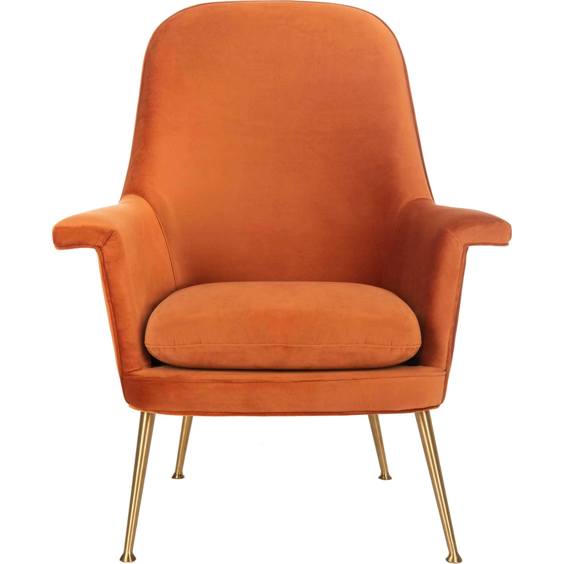 Aidan Velvet Arm Chair Sienna/Gold - Image 2