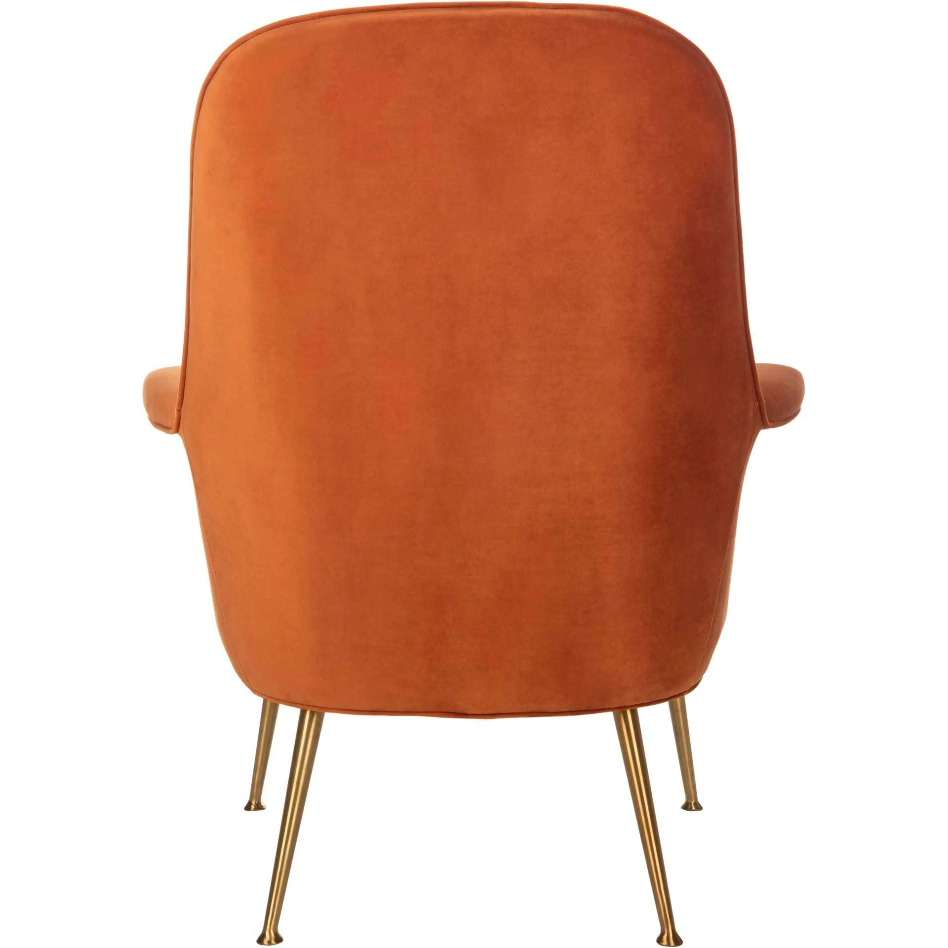 Aidan Velvet Arm Chair Sienna/Gold - Image 4