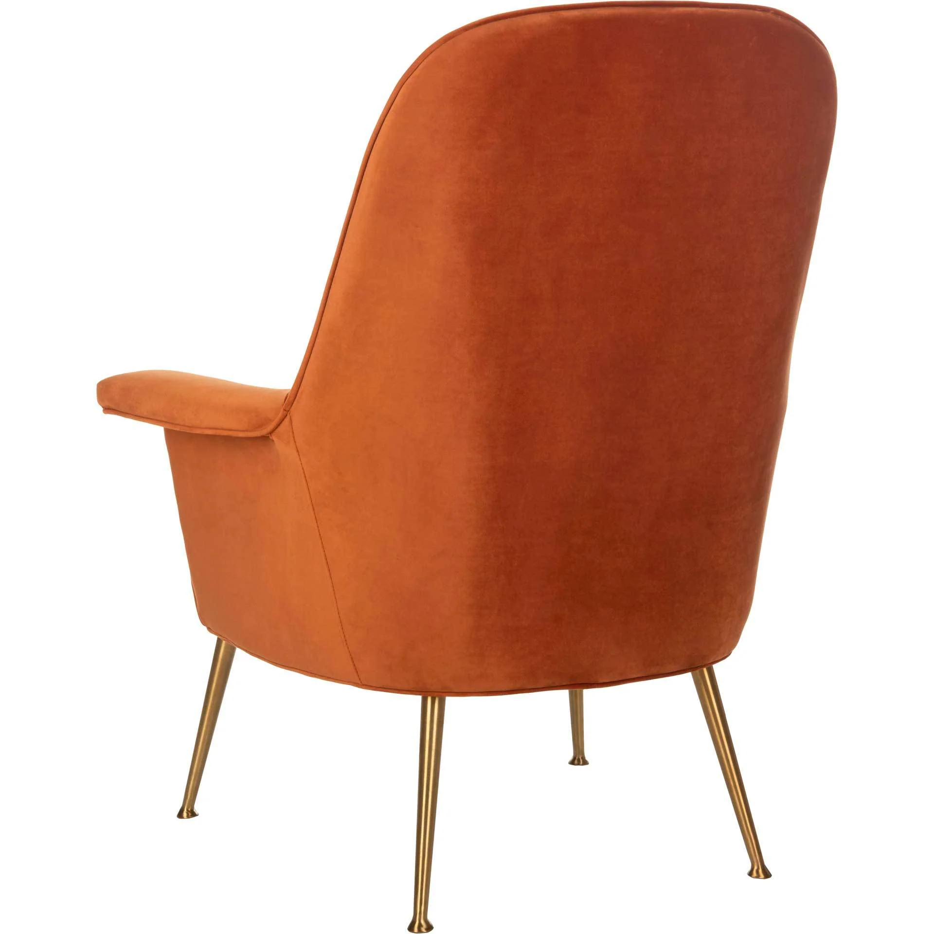 Aidan Velvet Arm Chair Sienna/Gold - Image 5