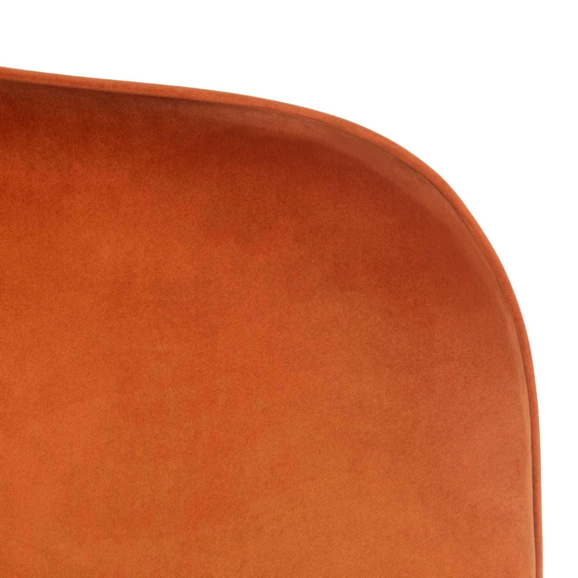 Aidan Velvet Arm Chair Sienna/Gold - Image 6