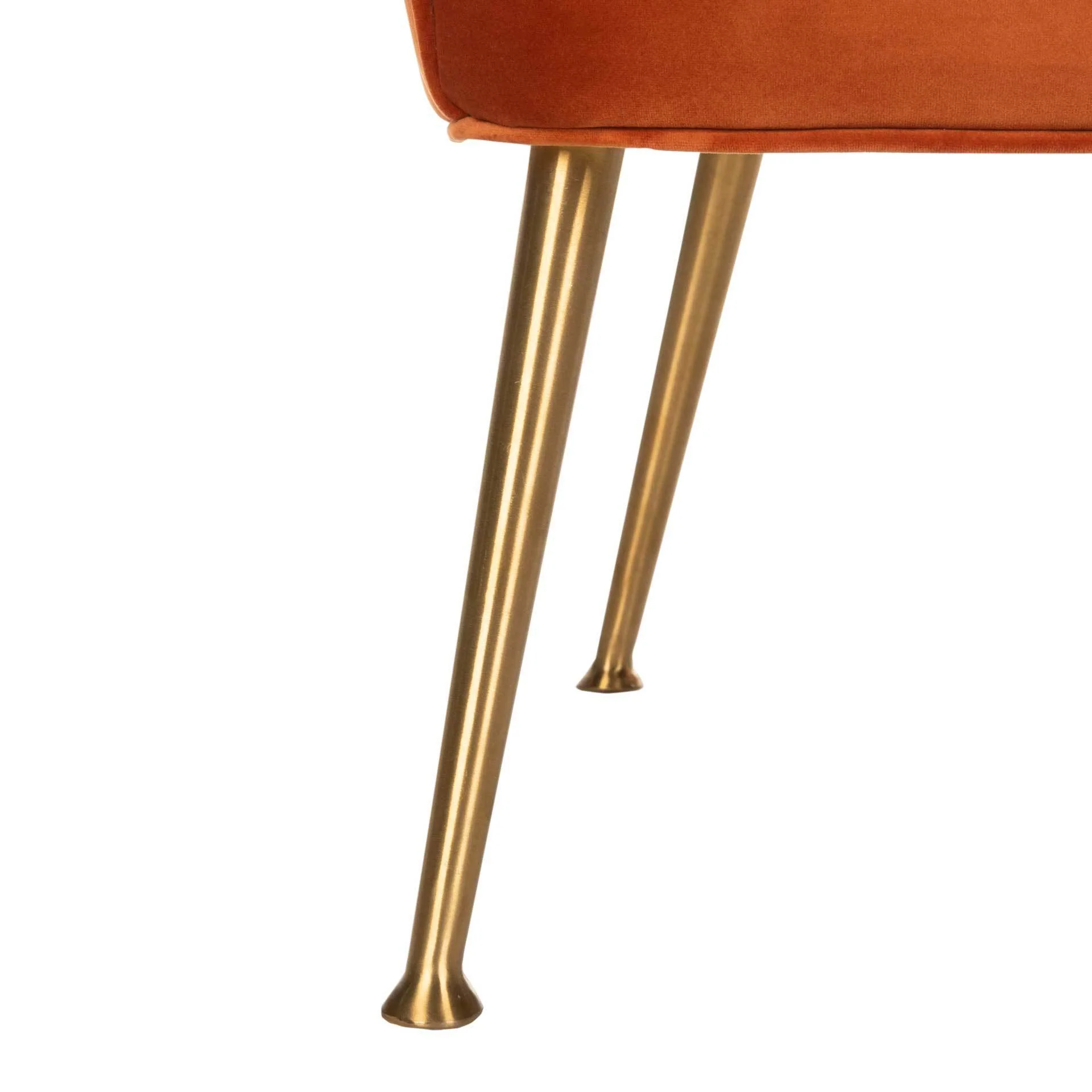 Aidan Velvet Arm Chair Sienna/Gold - Image 7