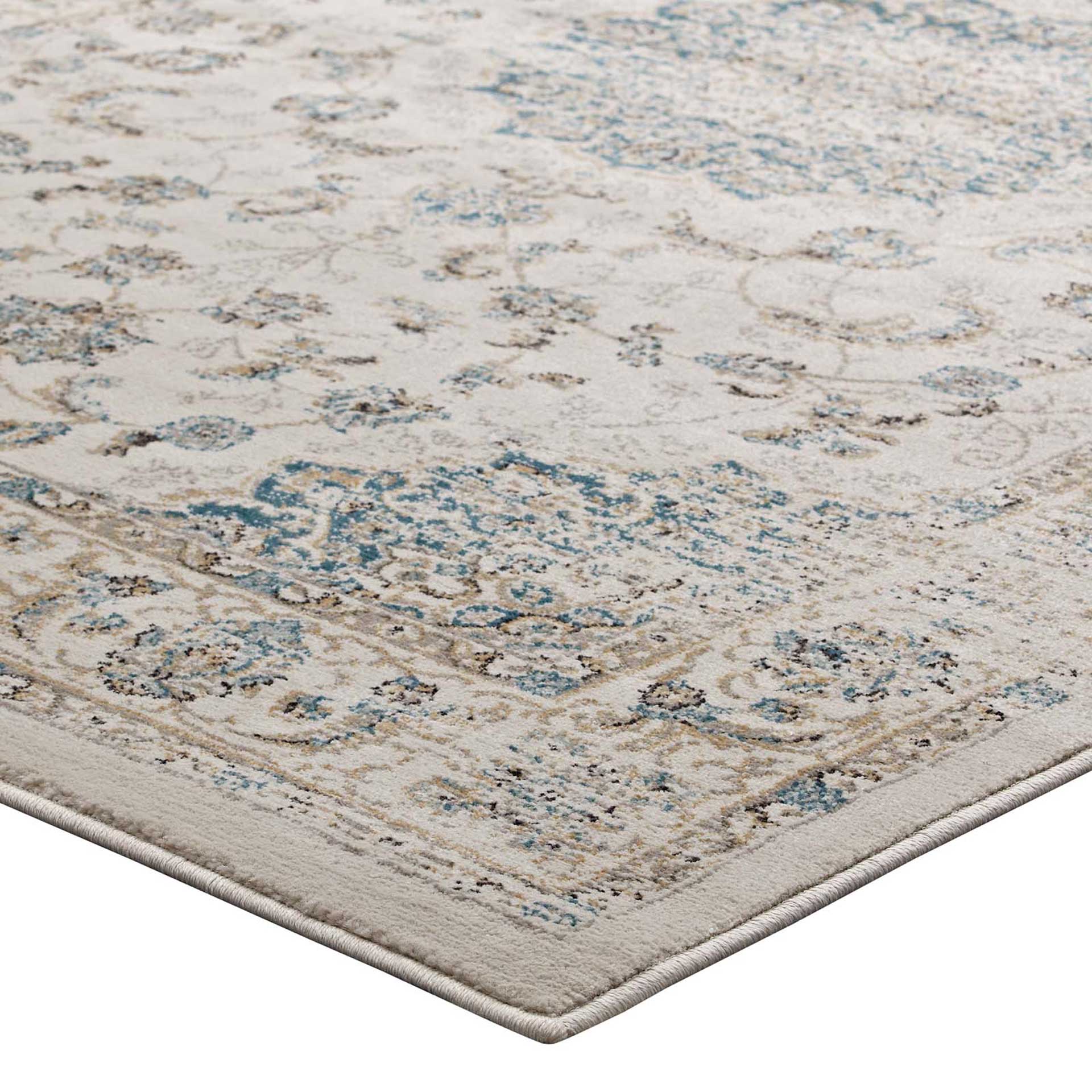 Airlington Area Rug Teal/Beige - Image 3