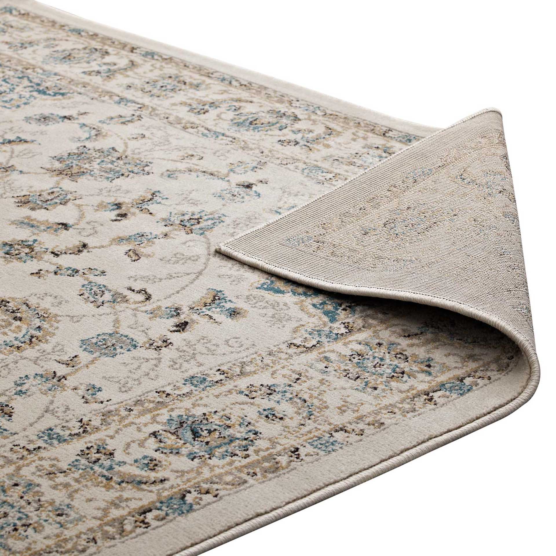 Airlington Area Rug Teal/Beige - Image 4