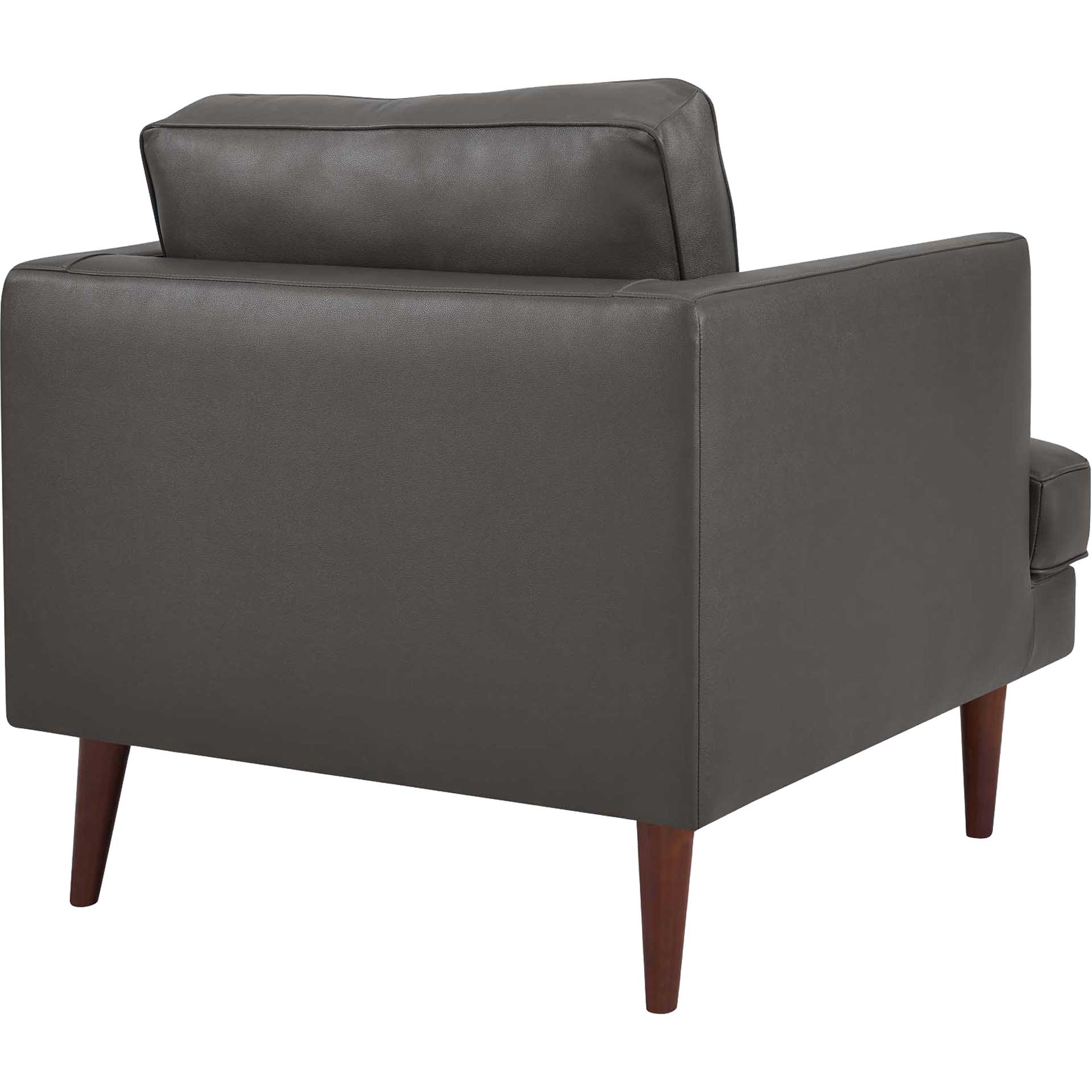 Aisley Leather Armchair Gray - Image 4