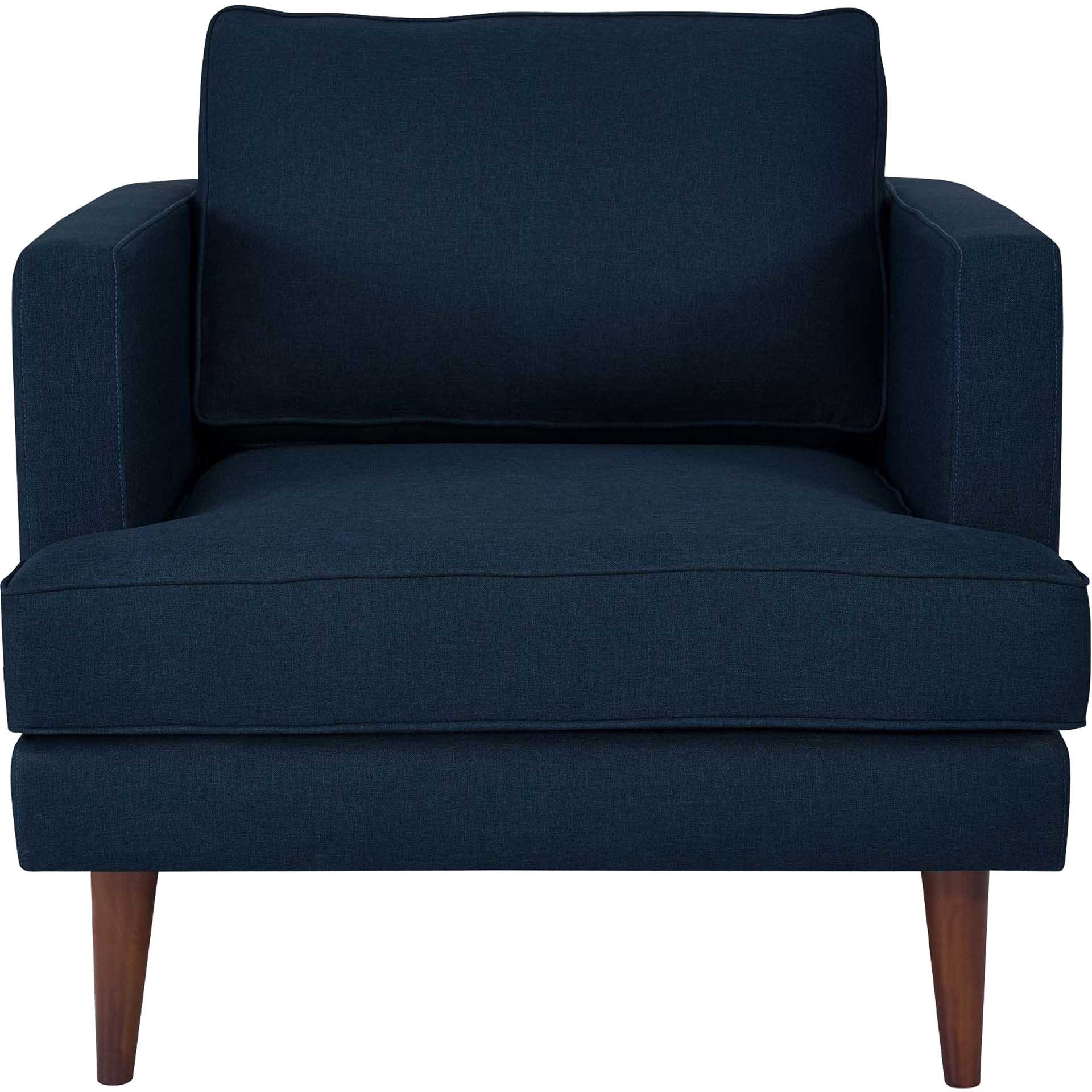 Aisley Upholstered Fabric Armchair Blue - Image 2
