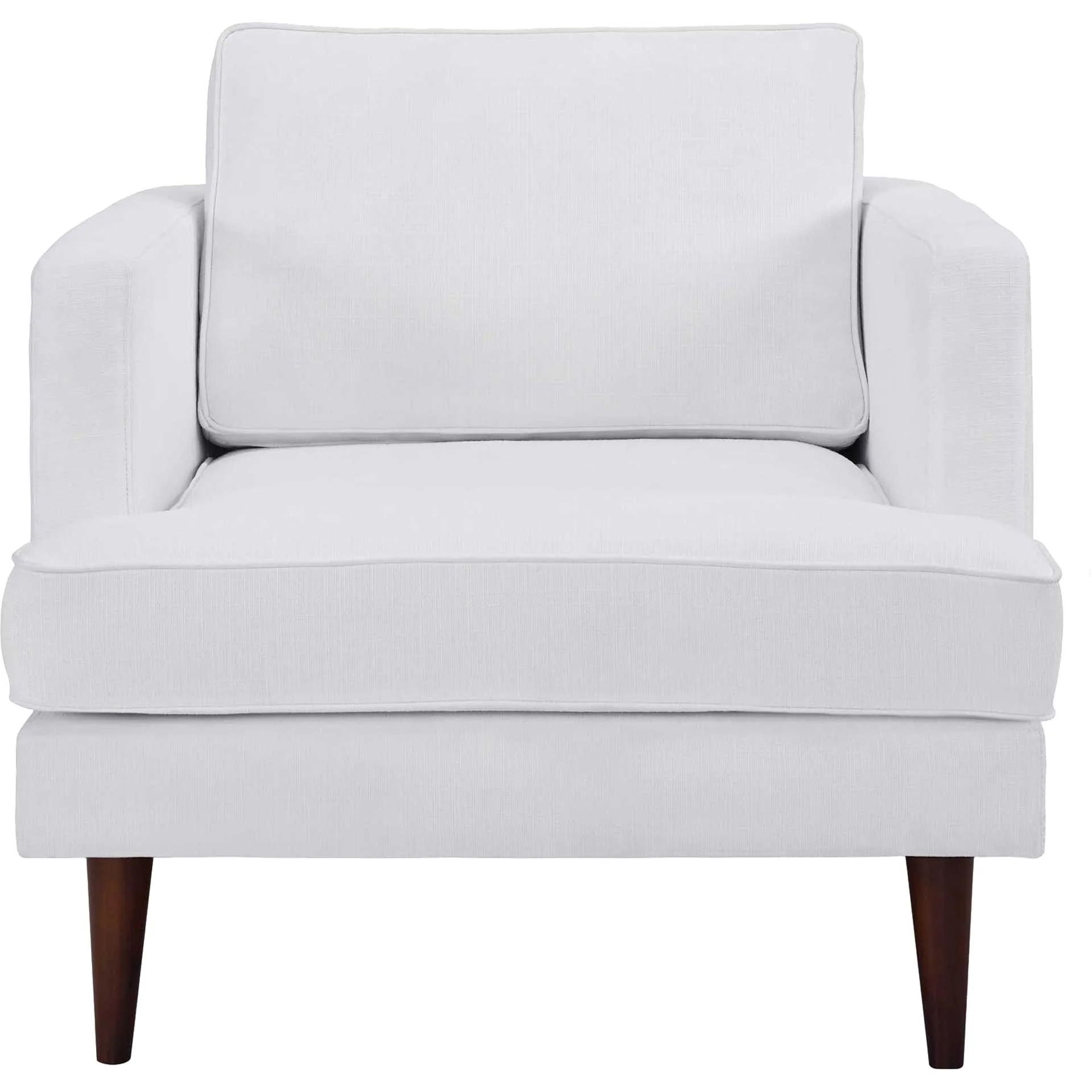Aisley Upholstered Fabric Armchair White - Image 2
