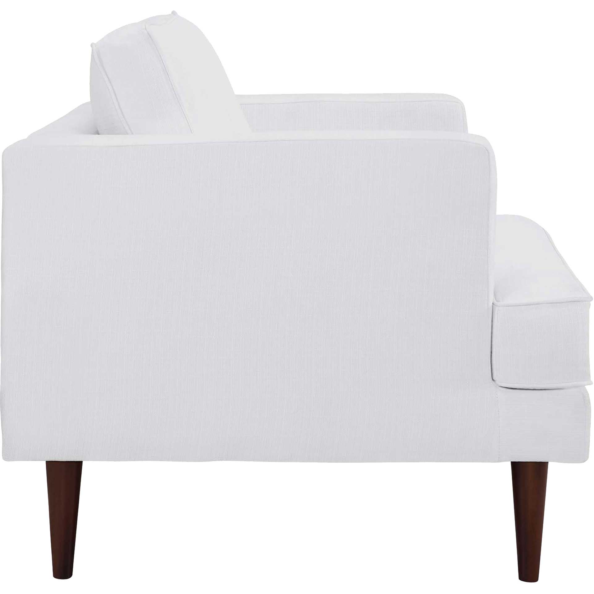 Aisley Upholstered Fabric Armchair White - Image 3