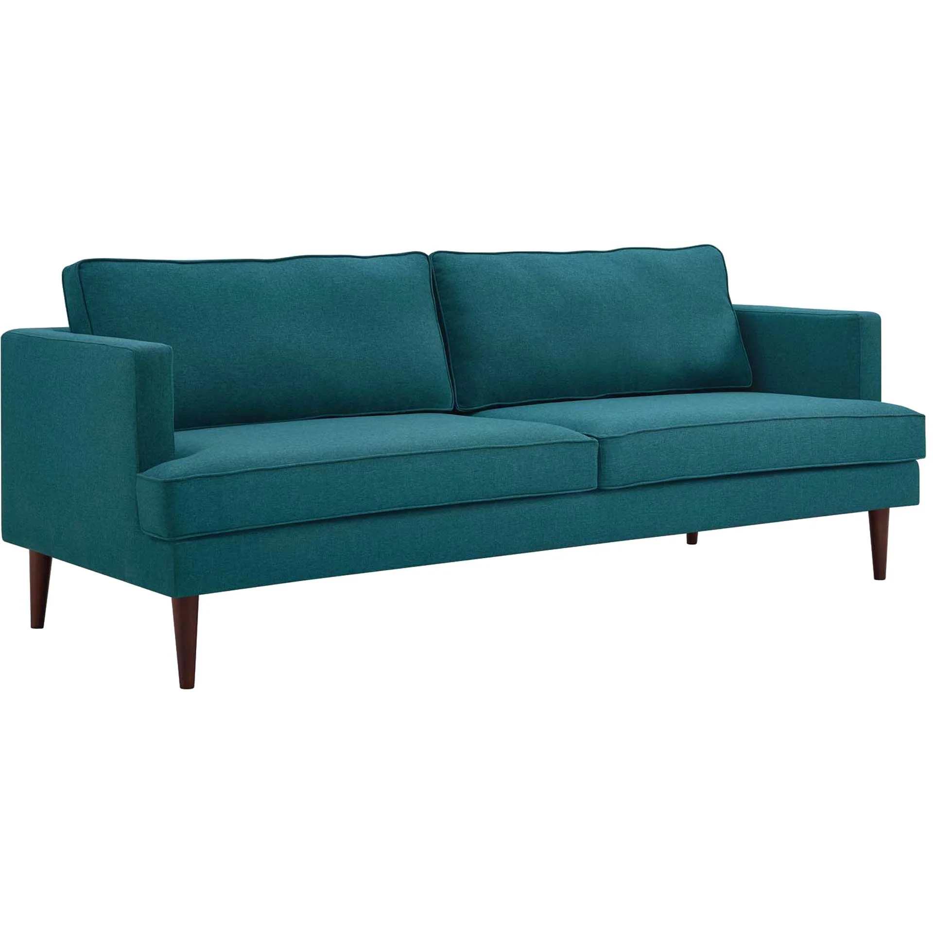 Aisley Upholstered Fabric Sofa Teal - Image 2