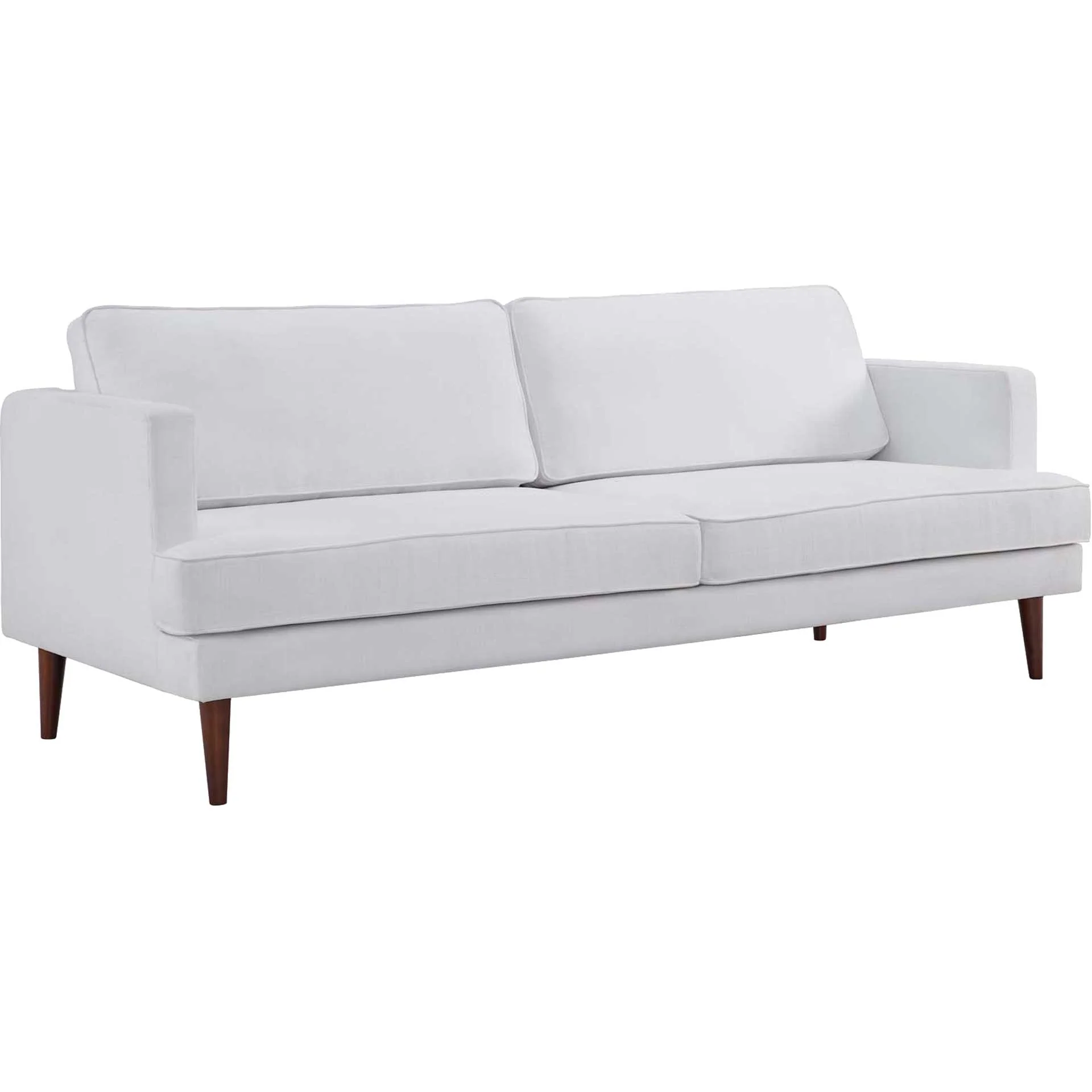 Aisley Upholstered Fabric Sofa White - Image 2