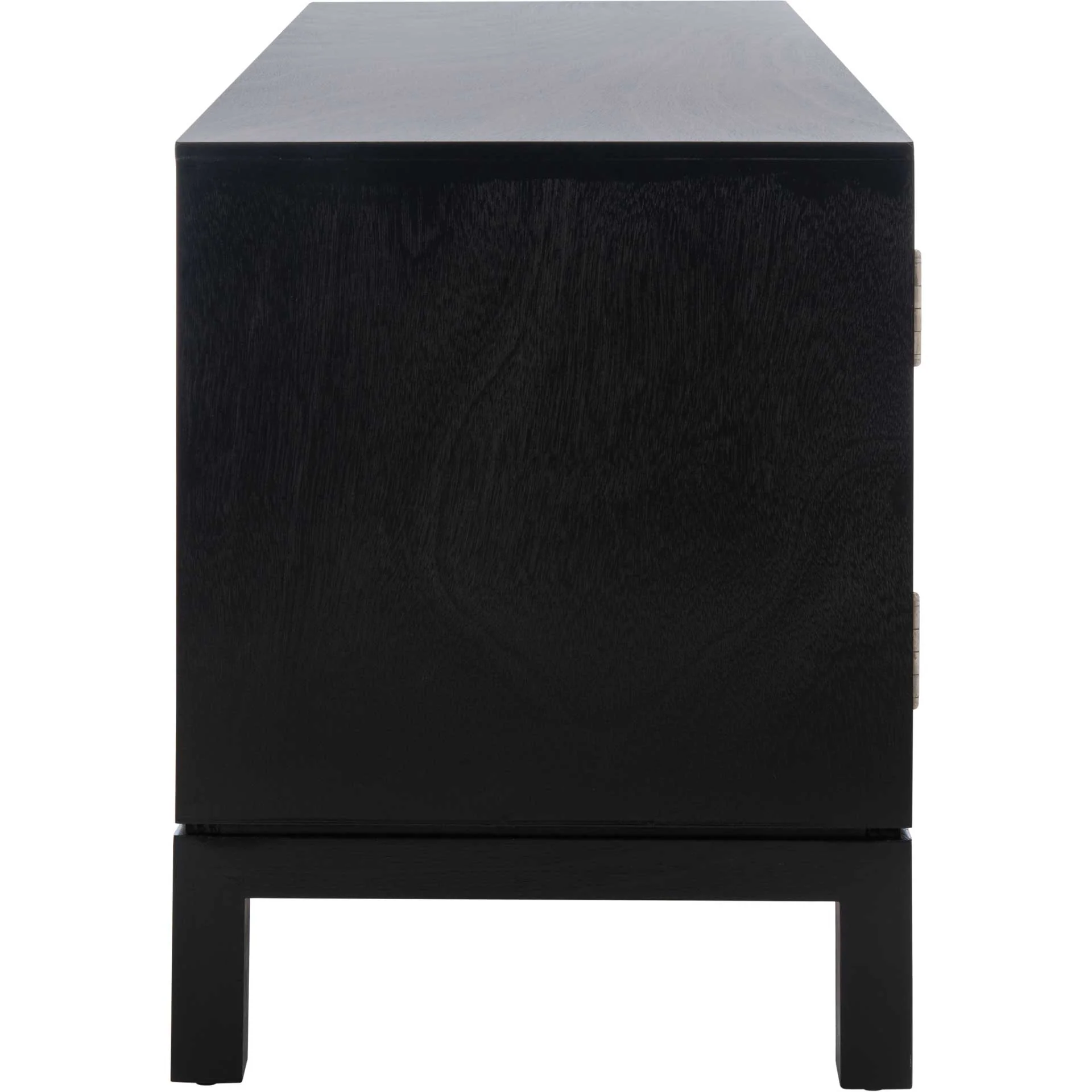 Ajani 2 Door 1 Shelf Media Stand Black/Greige - Image 3