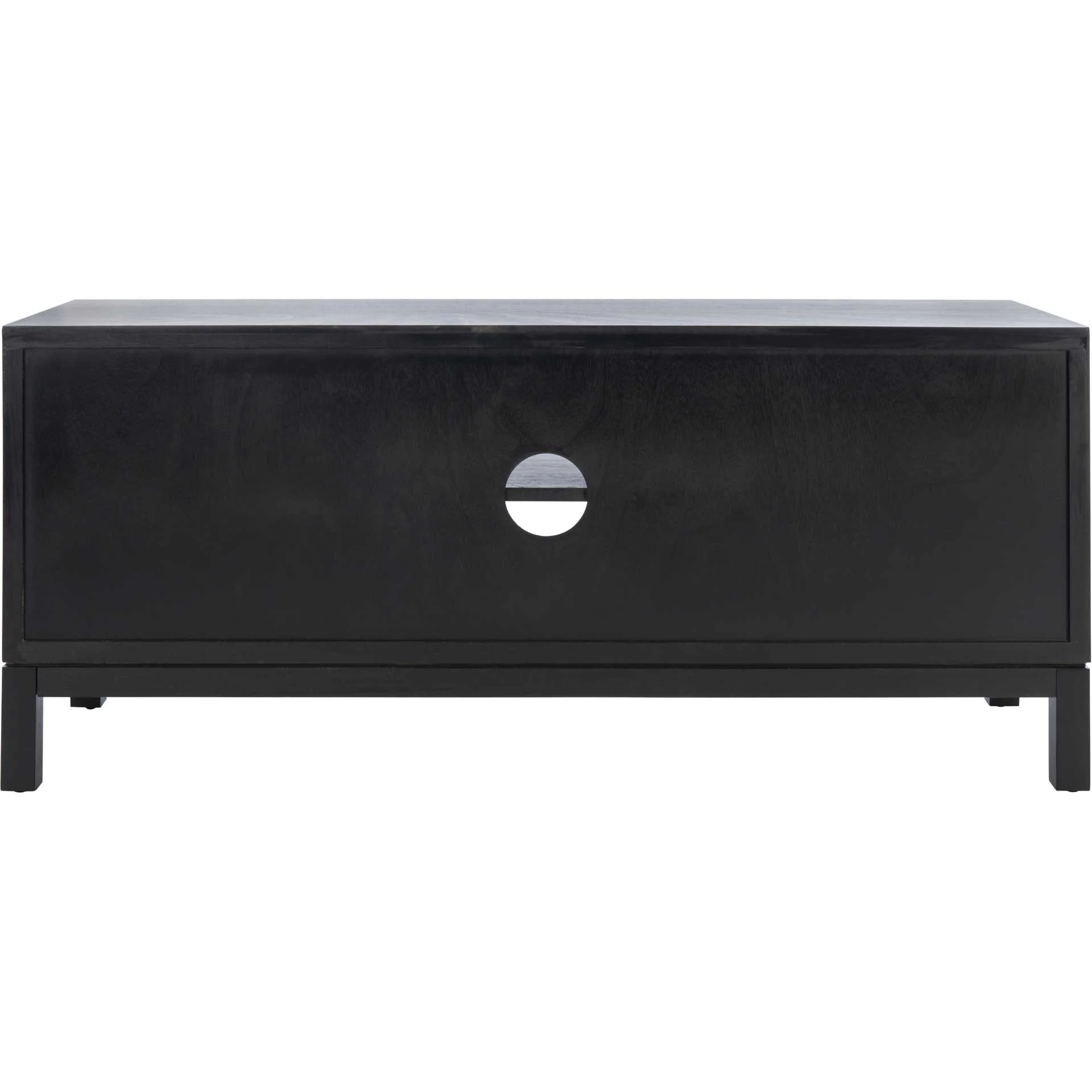 Ajani 2 Door 1 Shelf Media Stand Black/Greige - Image 4