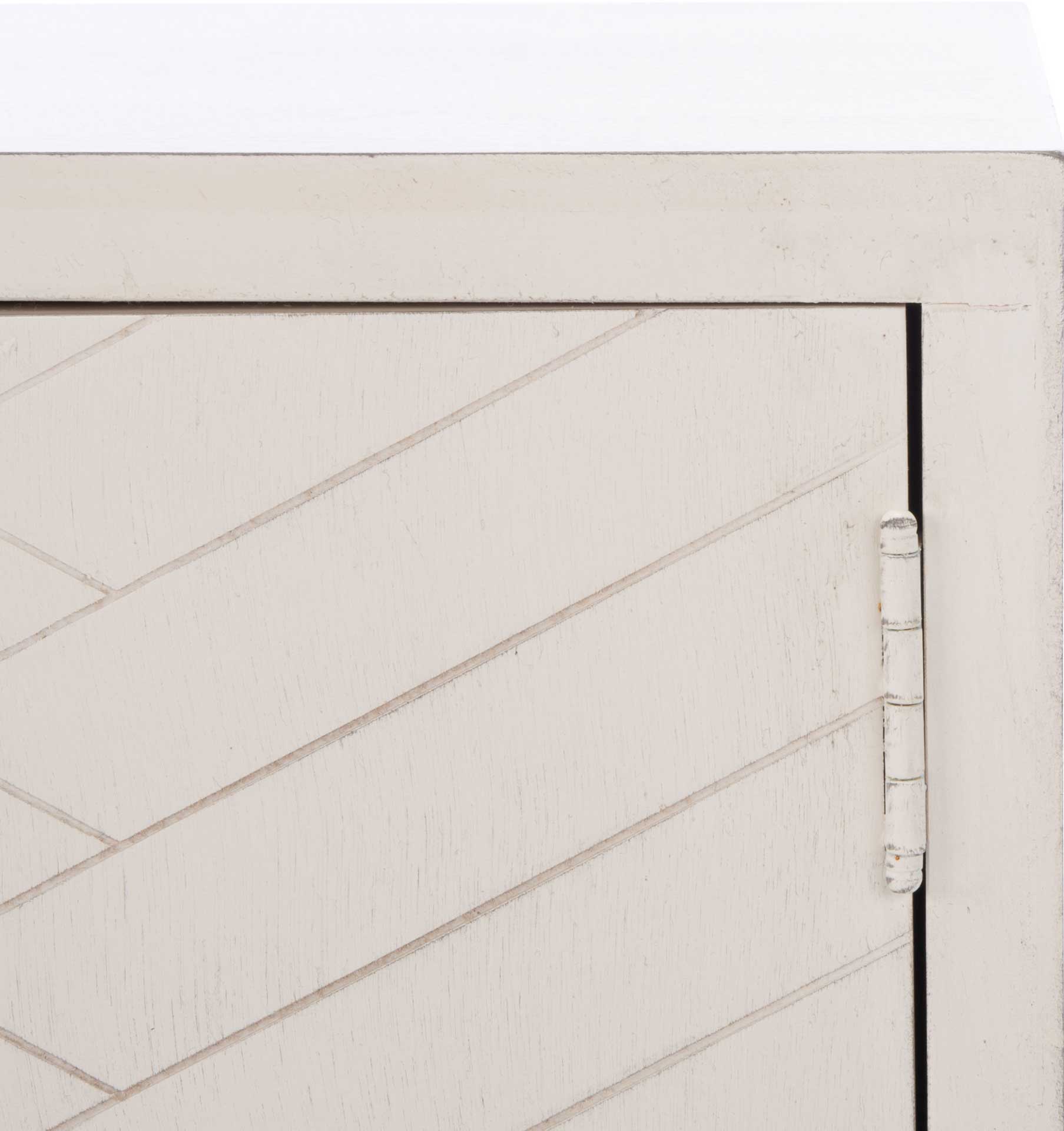 Ajani 2 Door 1 Shelf Media Stand Distressed White - Image 5