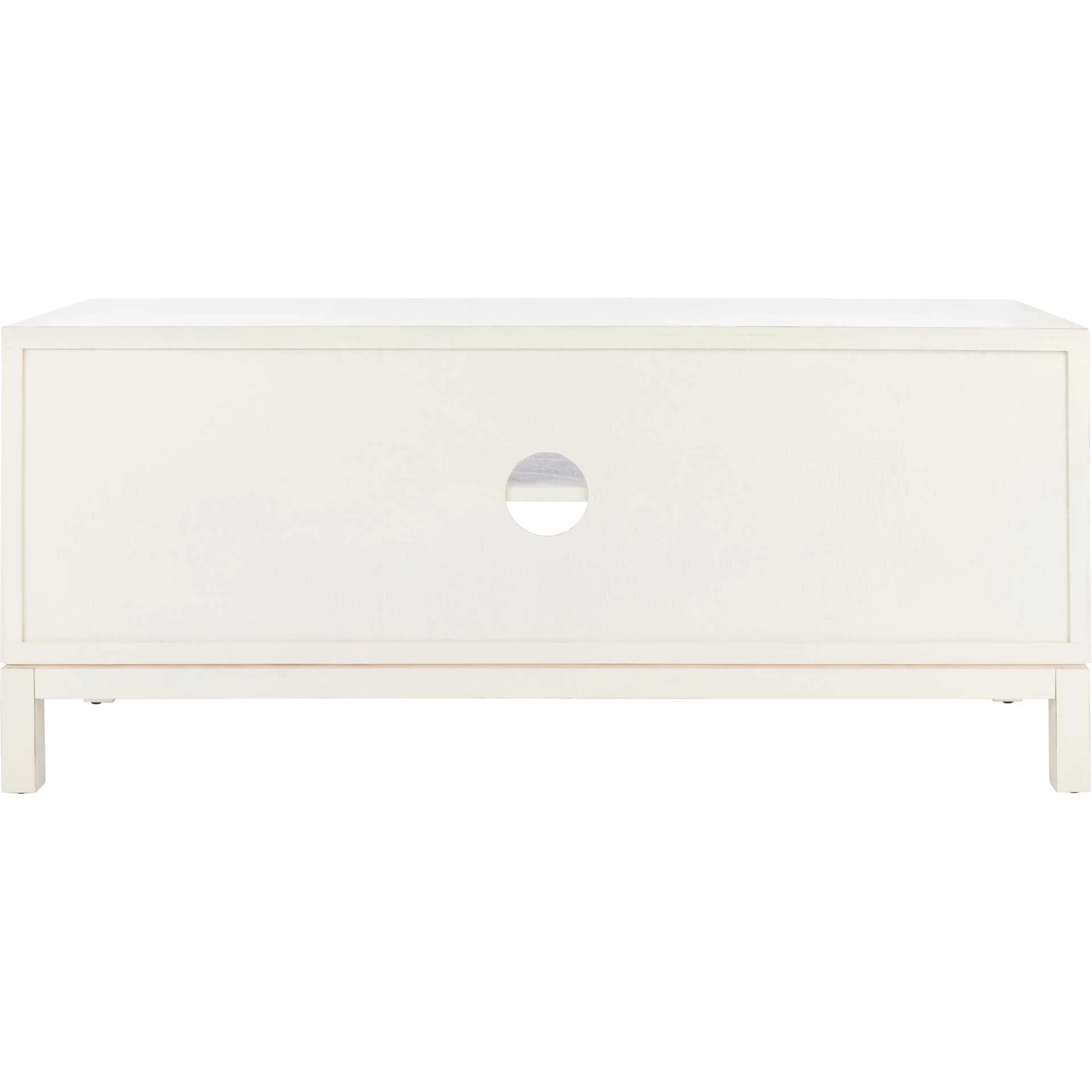 Ajani Media Stand Distressed White/Honey Brown - Image 4