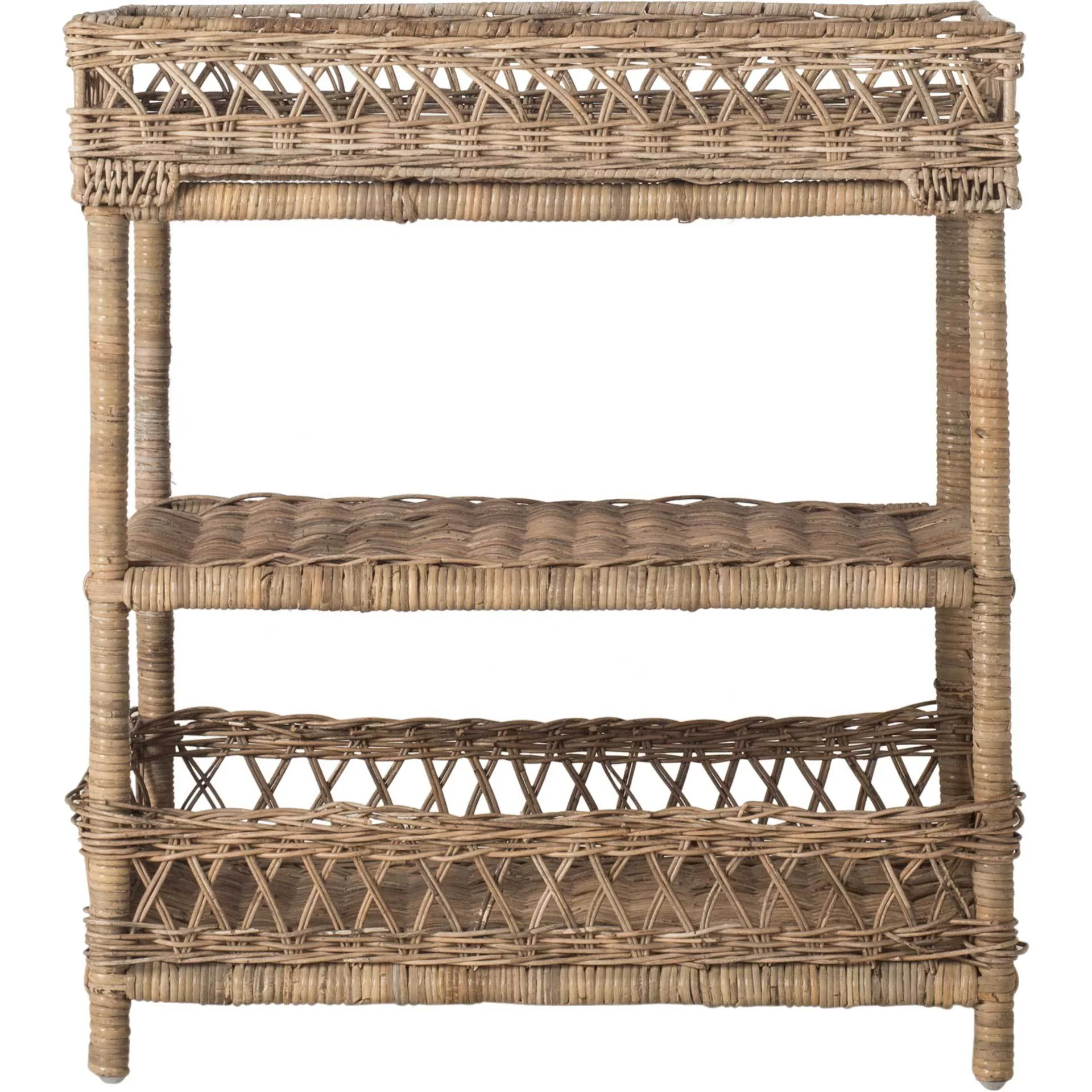 Ajax Wicker 3 Tier Accent Table - Image 2