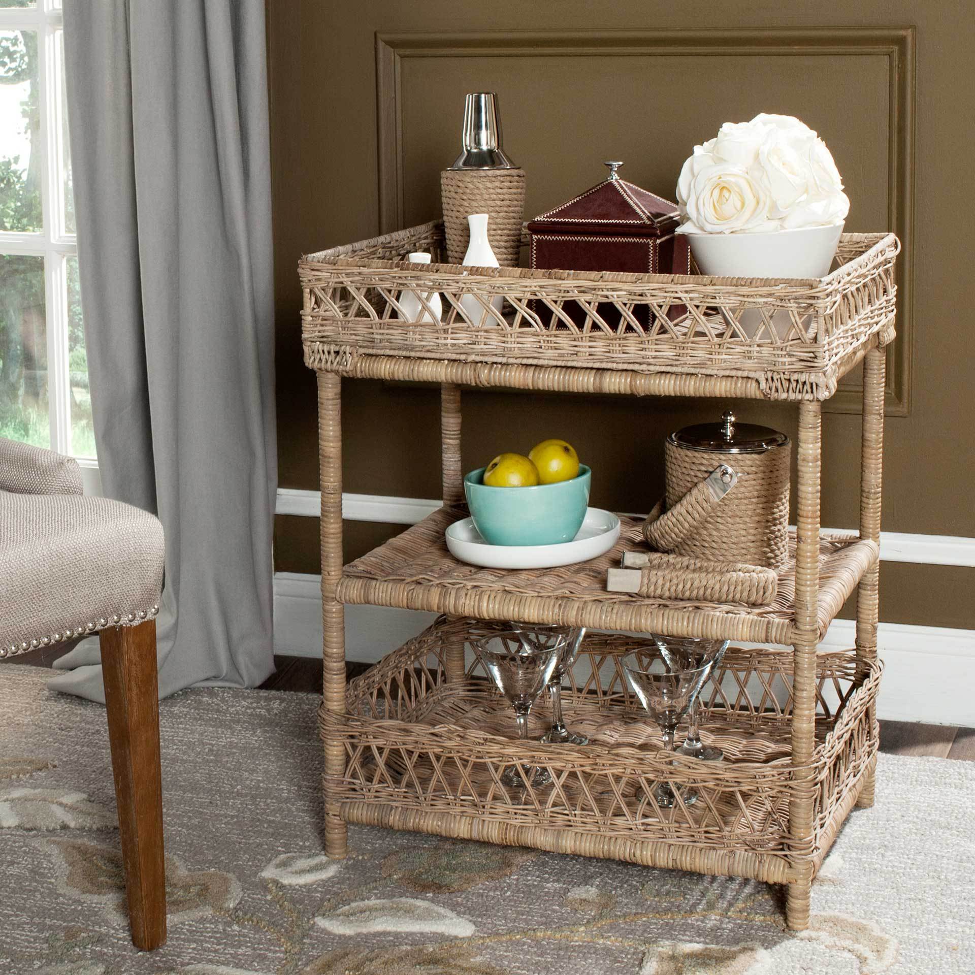 Ajax Wicker 3 Tier Accent Table - Image 3