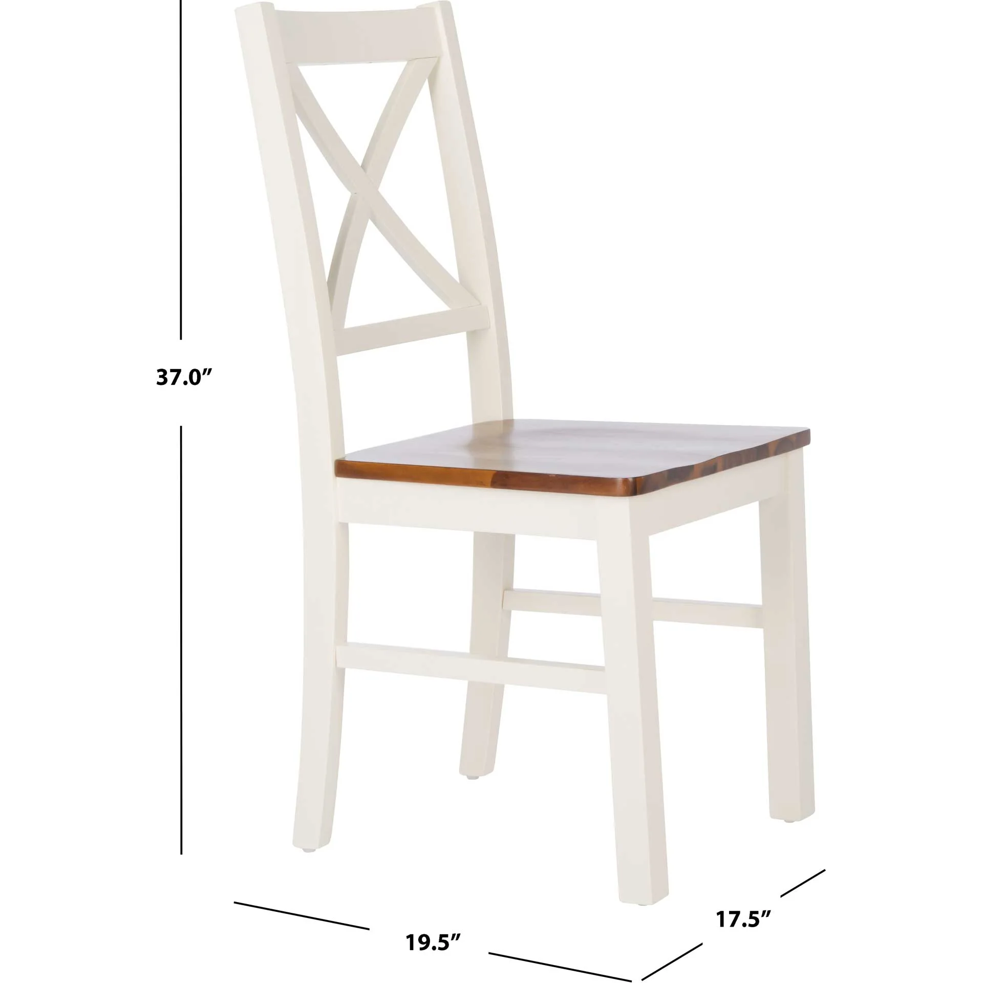 Akito Dining Chair White/Natural (Set of 2) - Image 9