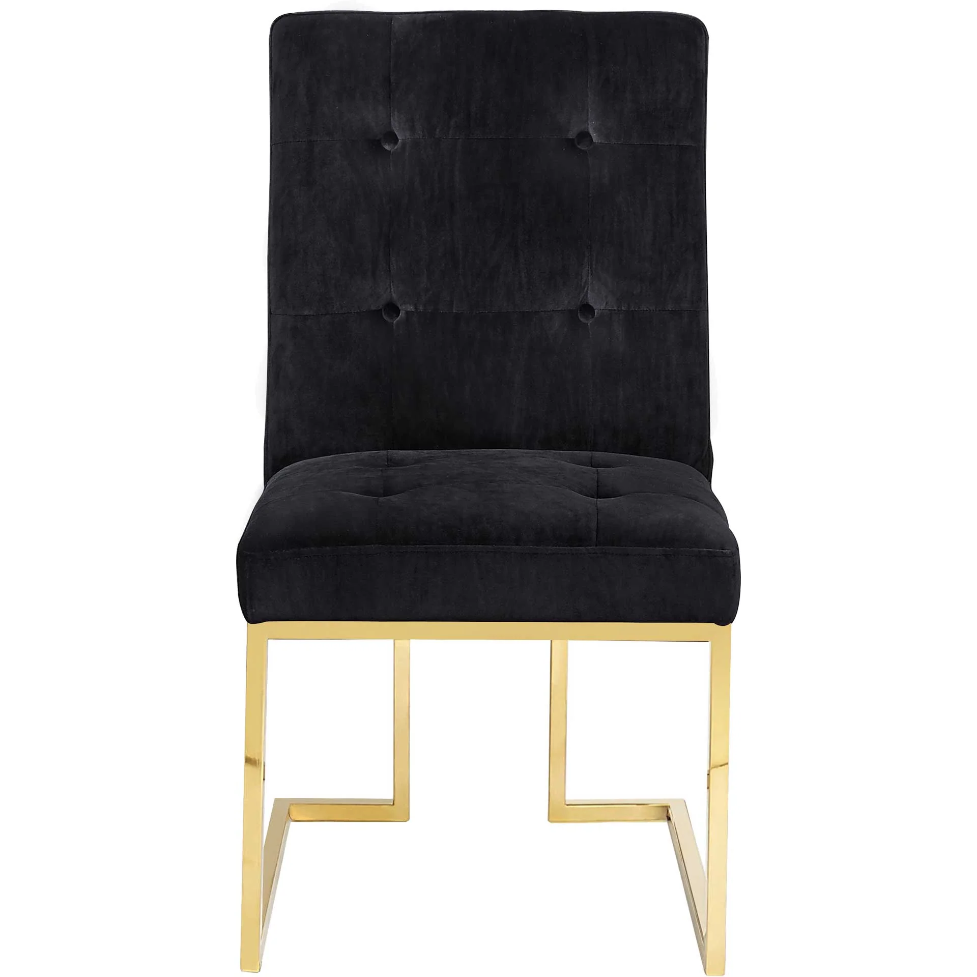 Akito Velvet Chair Black (Set of 2) - Image 2