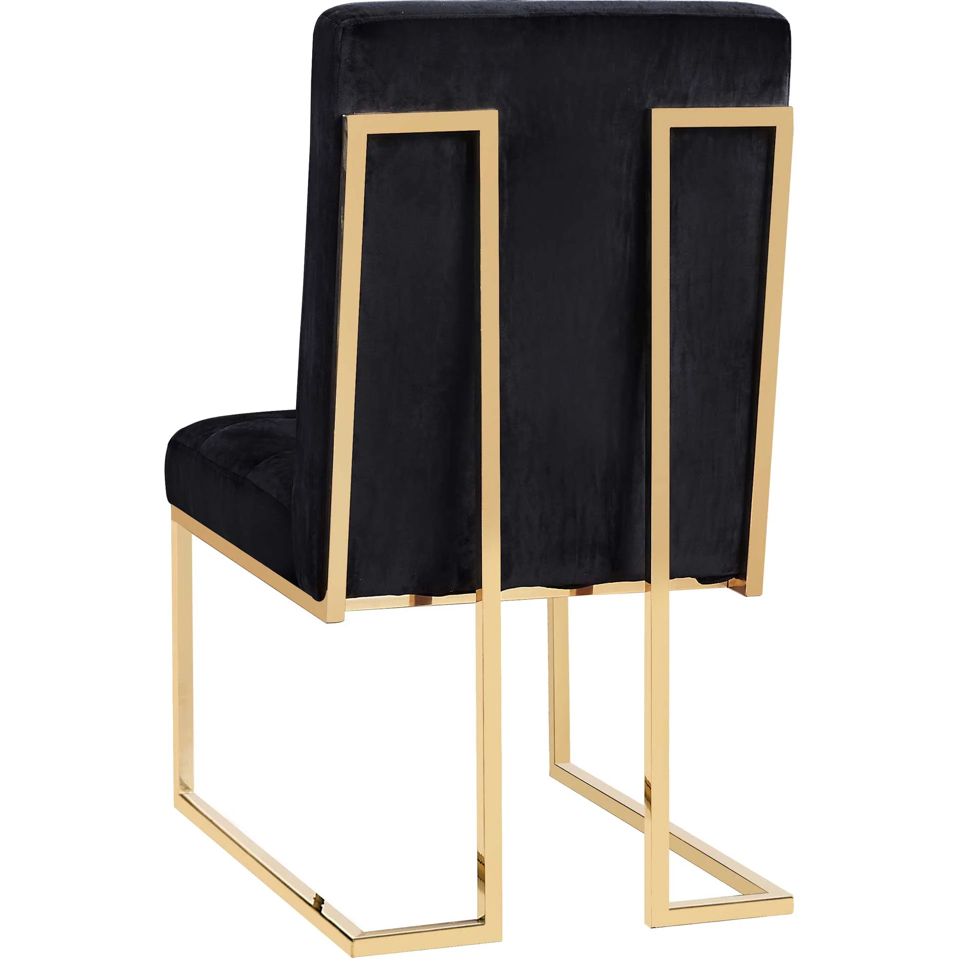 Akito Velvet Chair Black (Set of 2) - Image 4