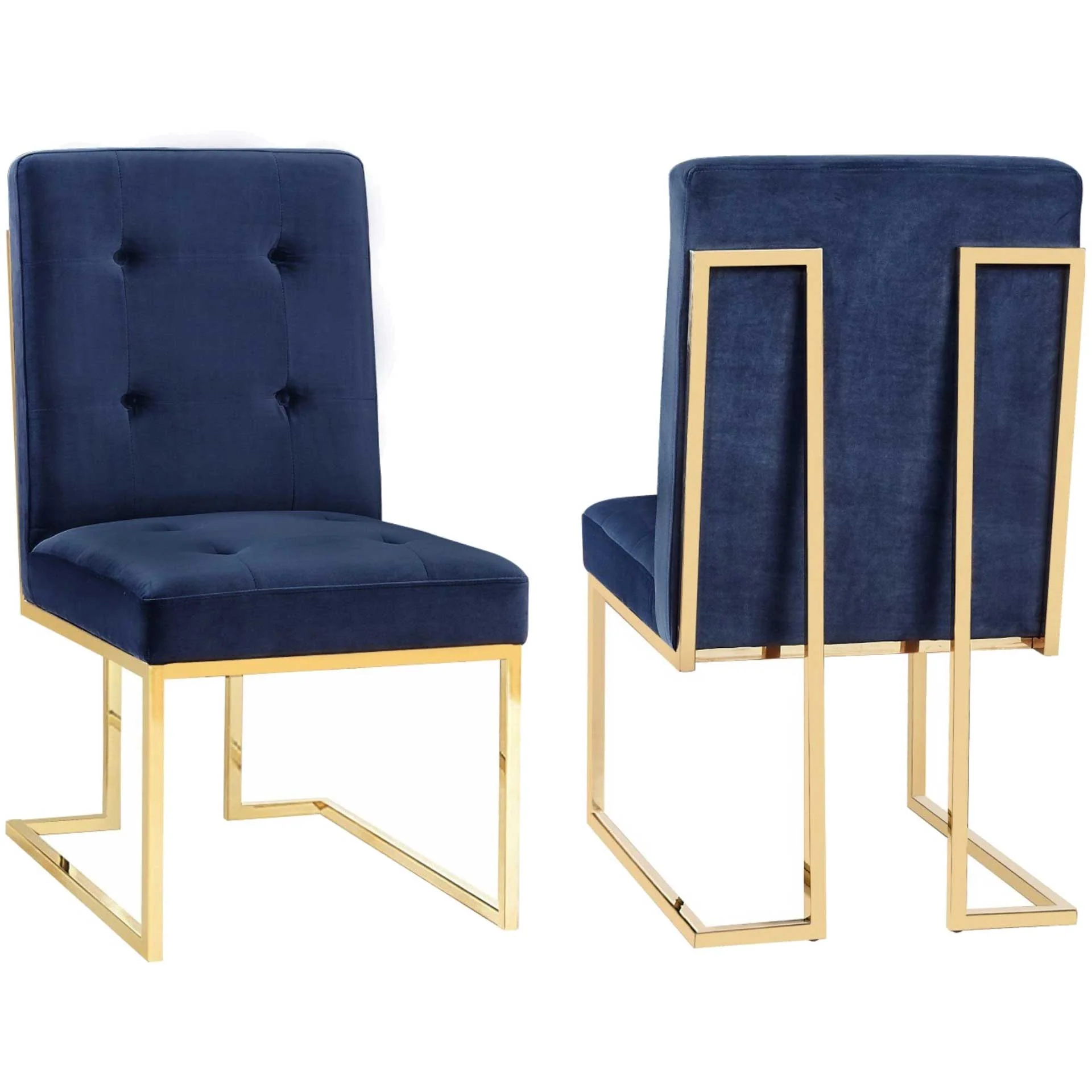 Akito Velvet Chair Navy (Set of 2) - Image 3