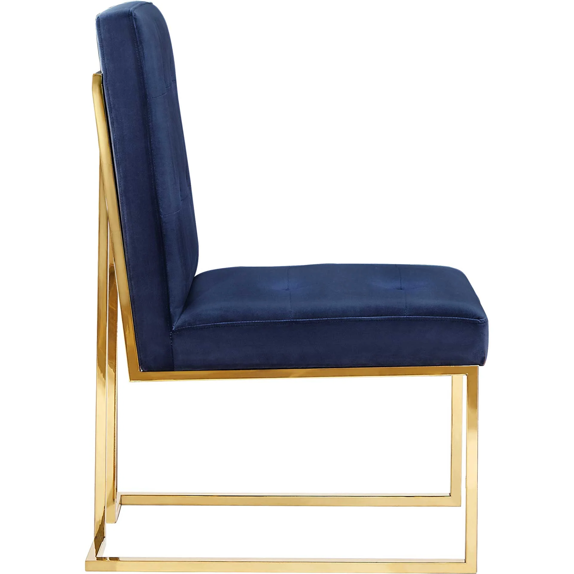 Akito Velvet Chair Navy (Set of 2) - Image 5