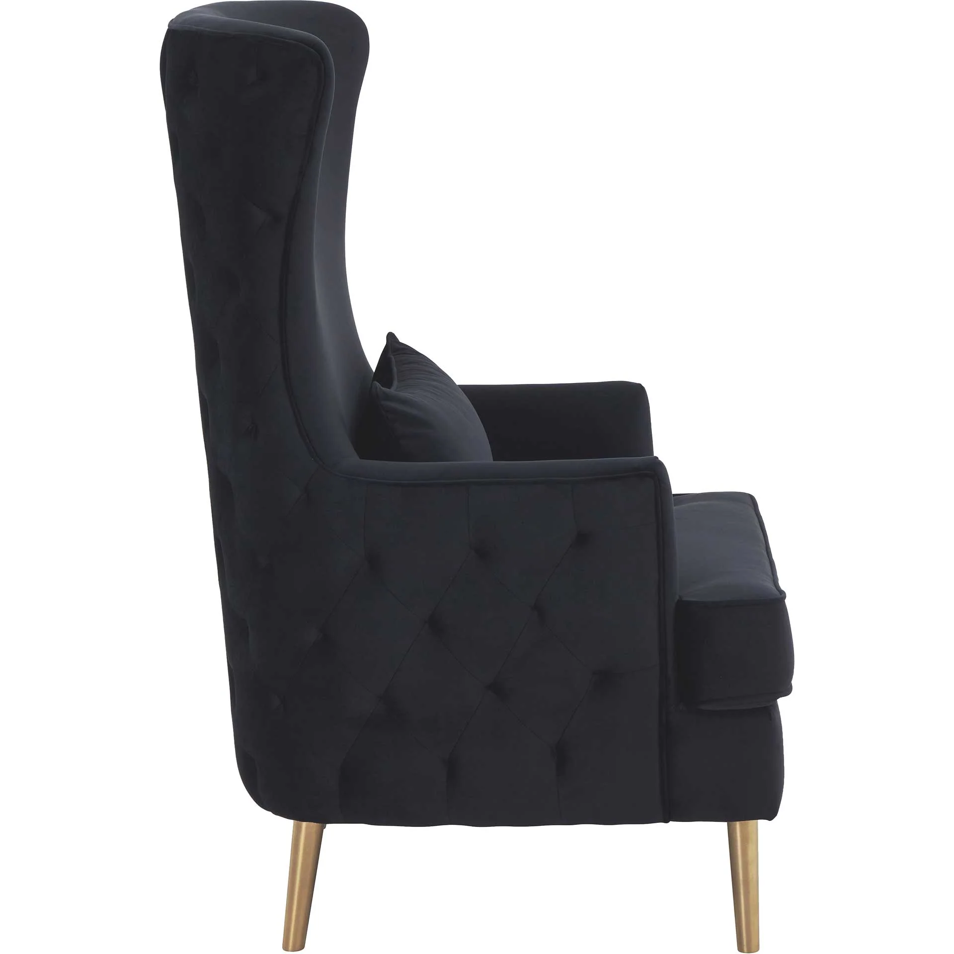 Alaia Tall Tufted Back Chair Black - Image 3