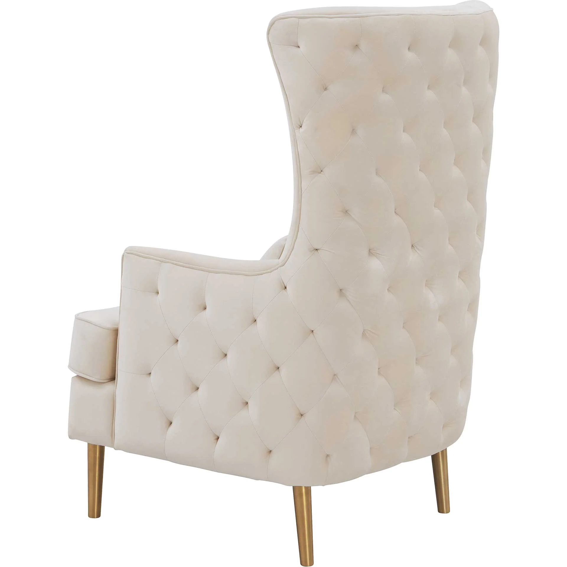 Alaia Tall Tufted Back Chair Cream - Image 4