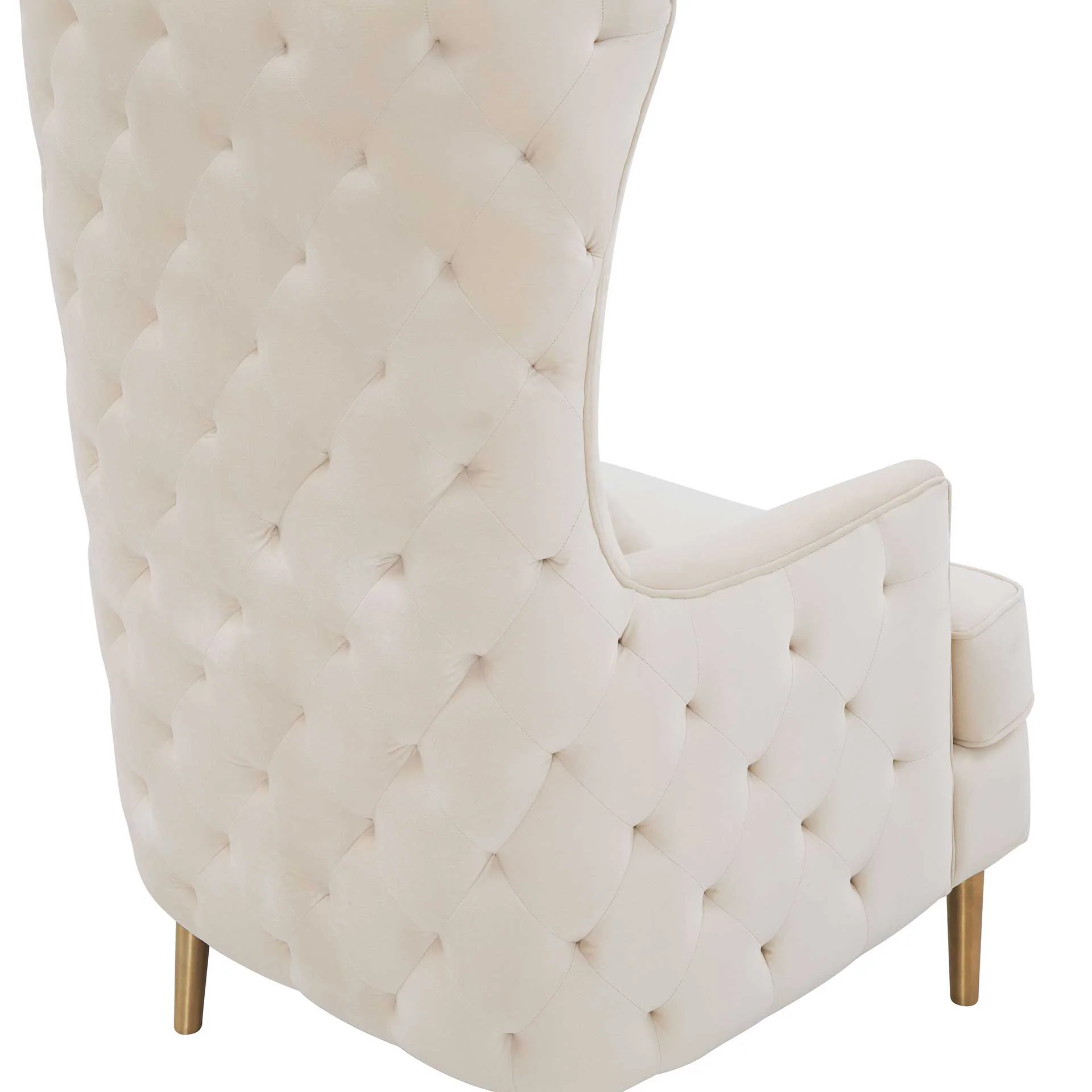 Alaia Tall Tufted Back Chair Cream - Image 5