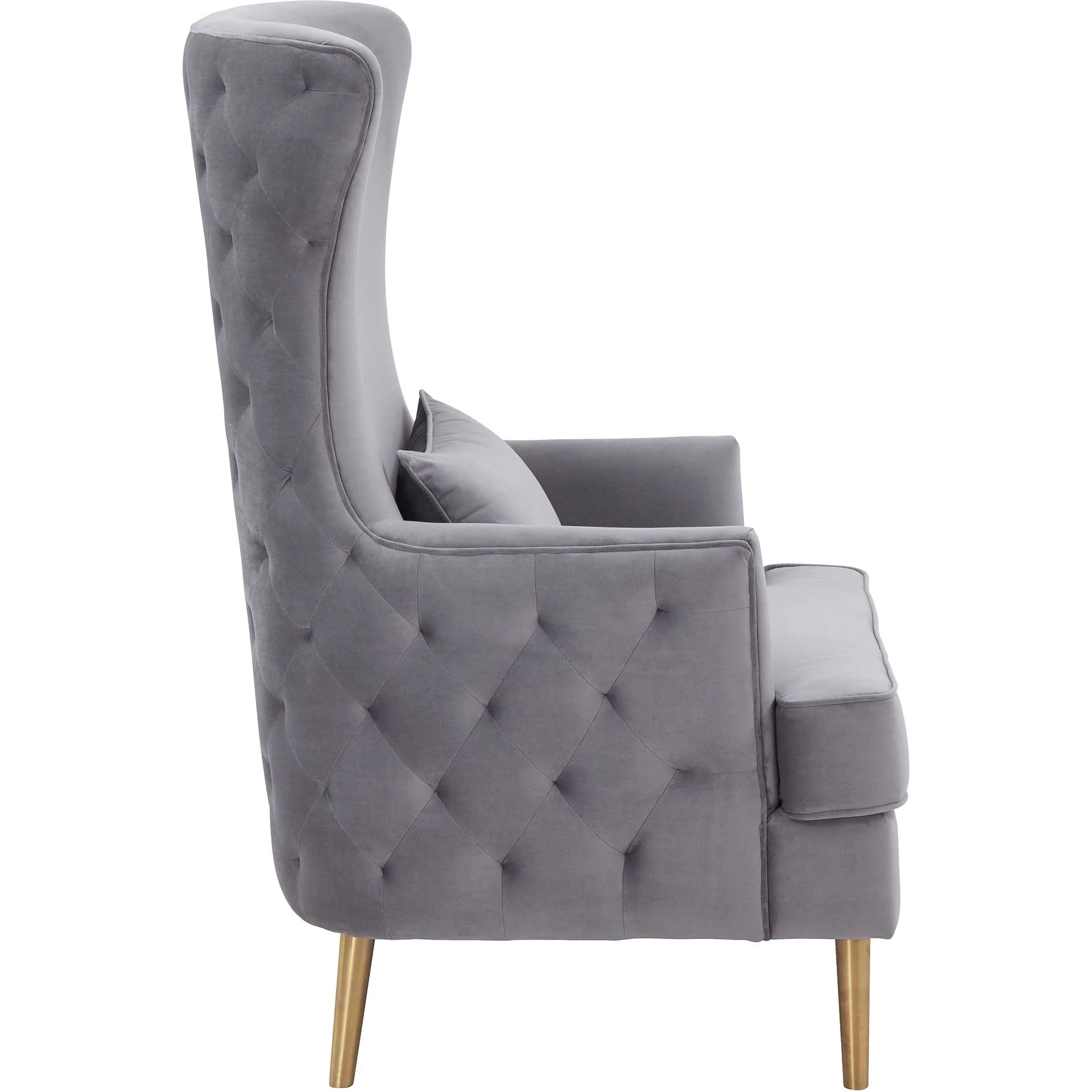 Alaia Tall Tufted Back Chair Gray - Image 3