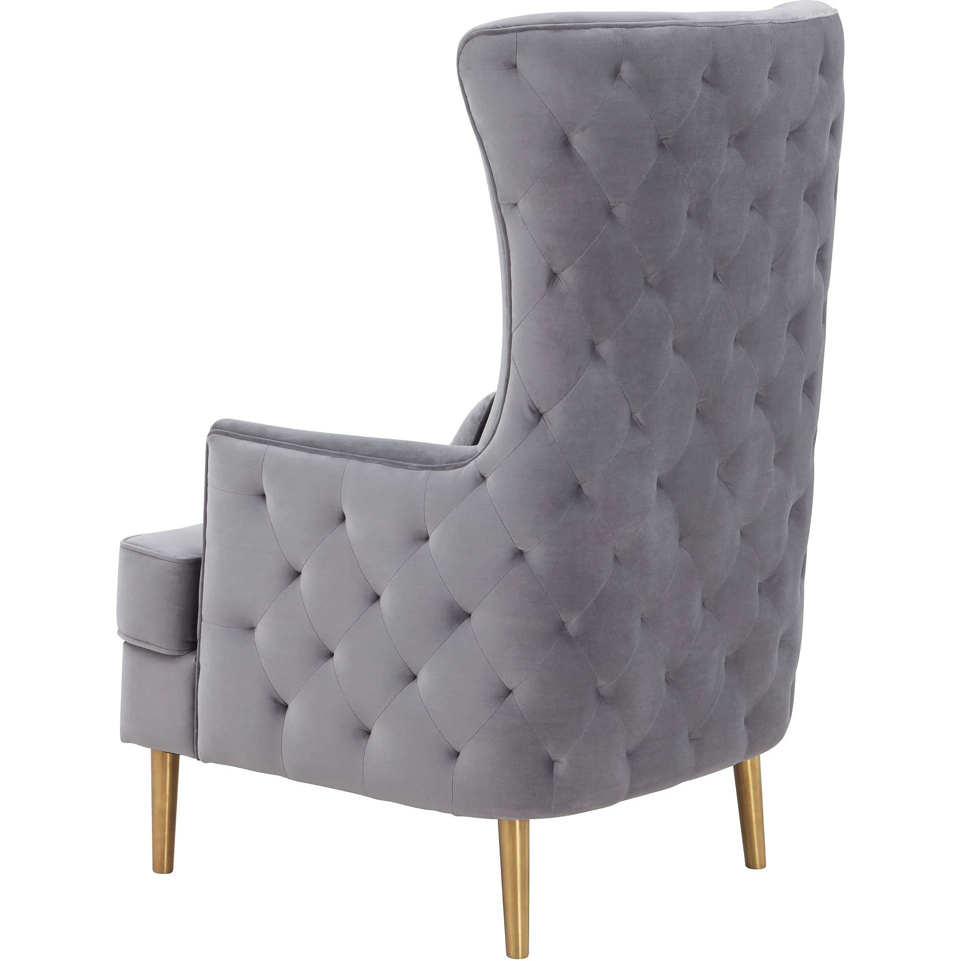 Alaia Tall Tufted Back Chair Gray - Image 4