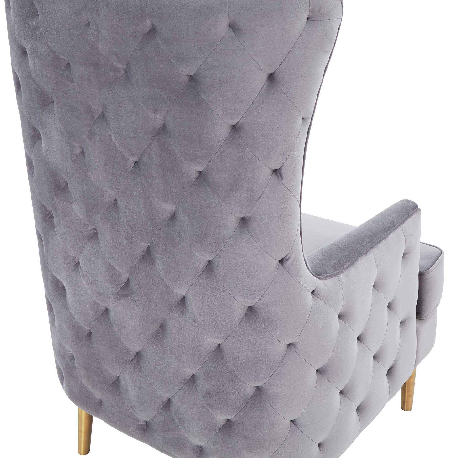 Alaia Tall Tufted Back Chair Gray - Image 5