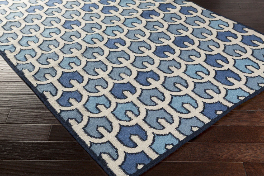 Alameda Light Gray/Navy Area Rug - Image 2