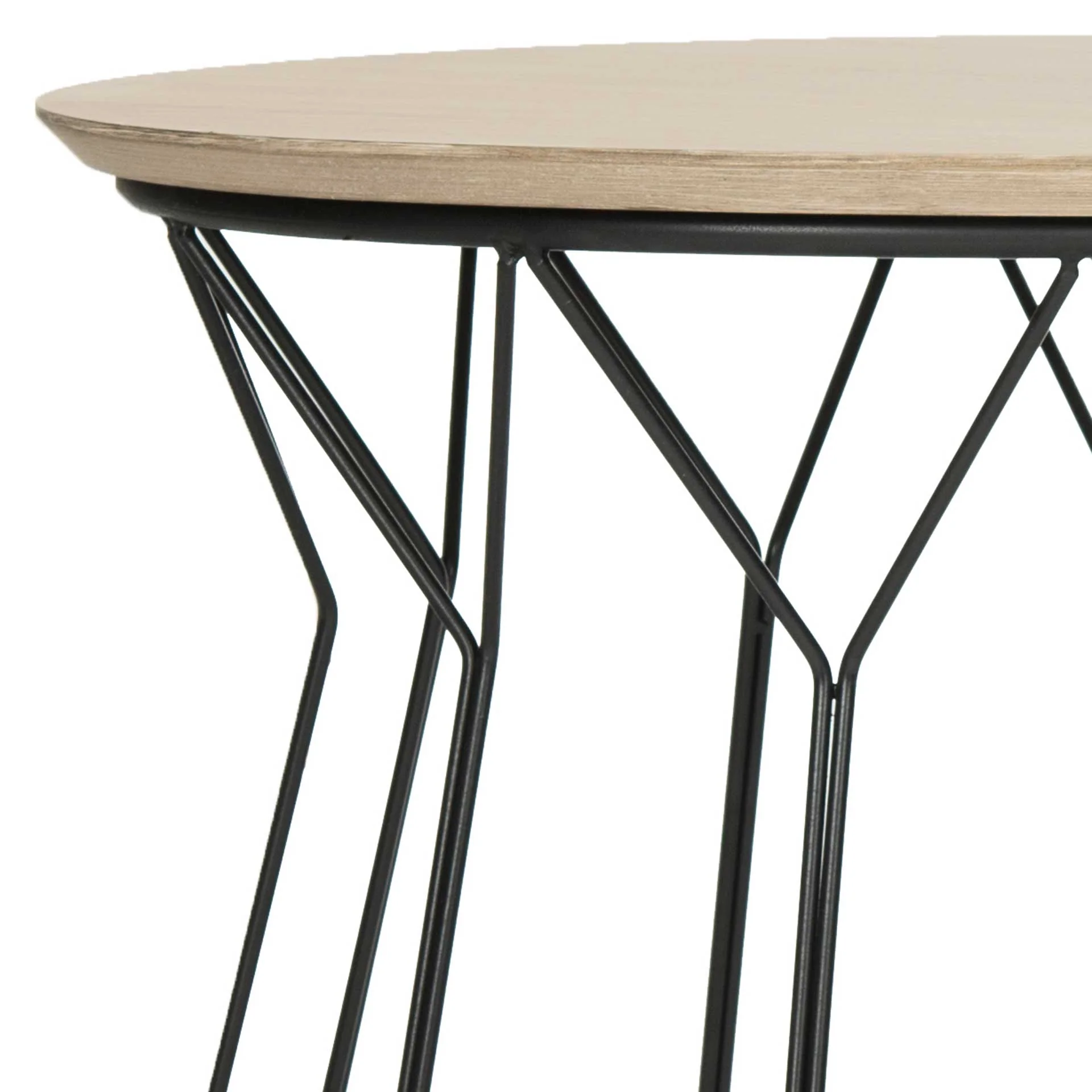 Alamo Wood End Table Light Oak/Black - Image 2