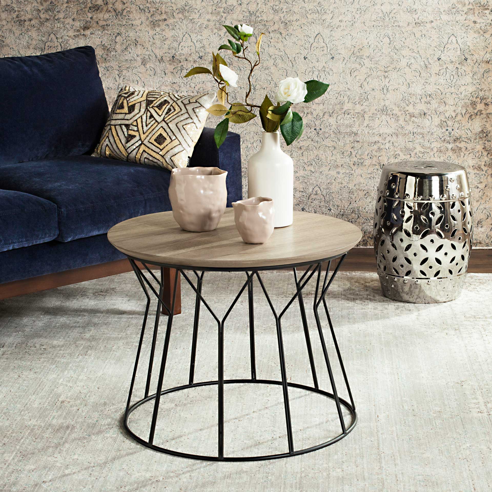Alamo Wood End Table Light Oak/Black - Image 5