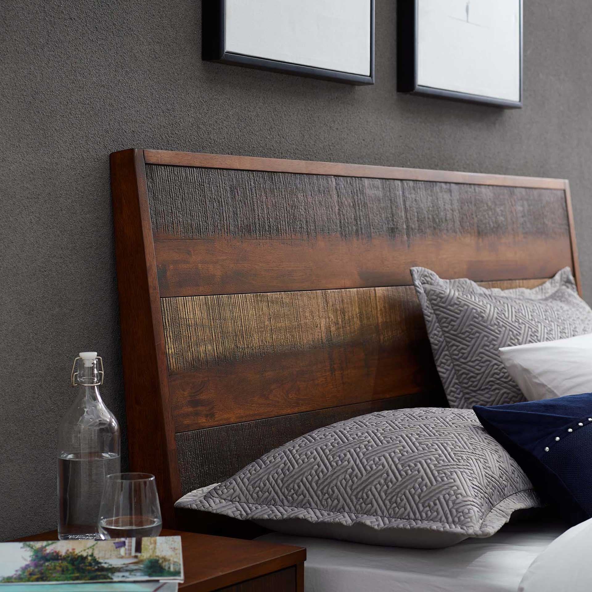 Alamosa Rustic Wood Bed Walnut - Image 5