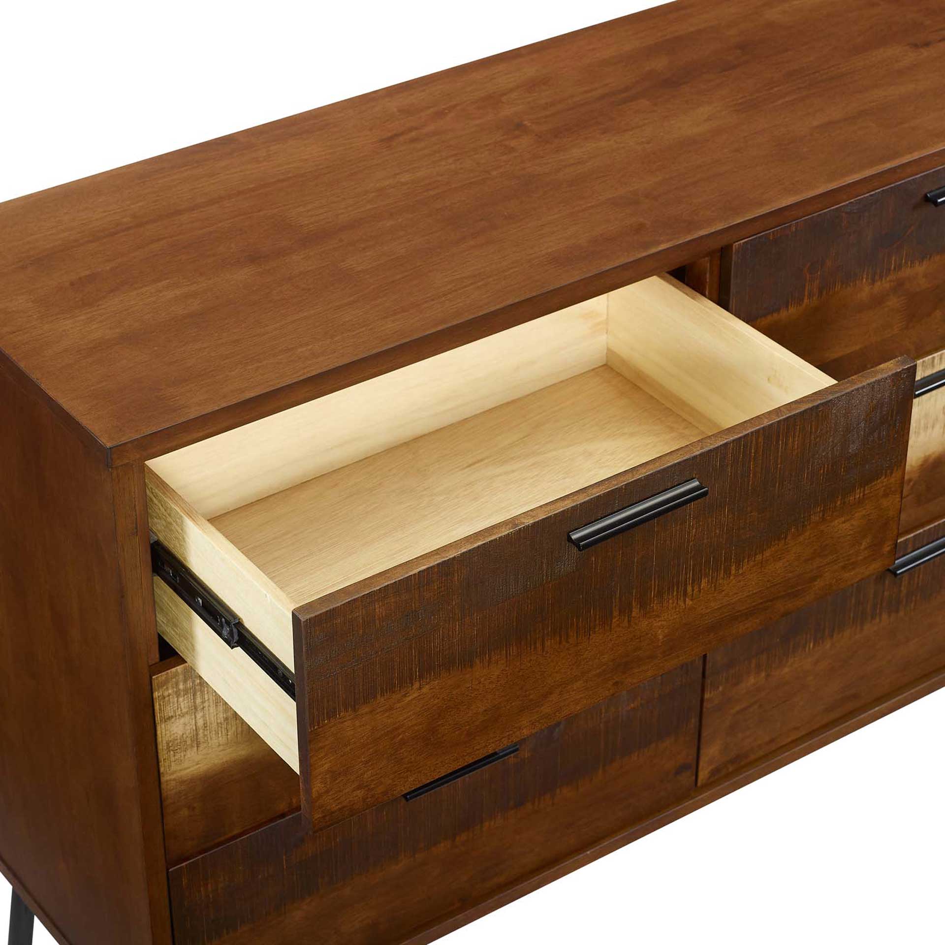 Alamosa Rustic Wood Dresser Walnut - Image 4