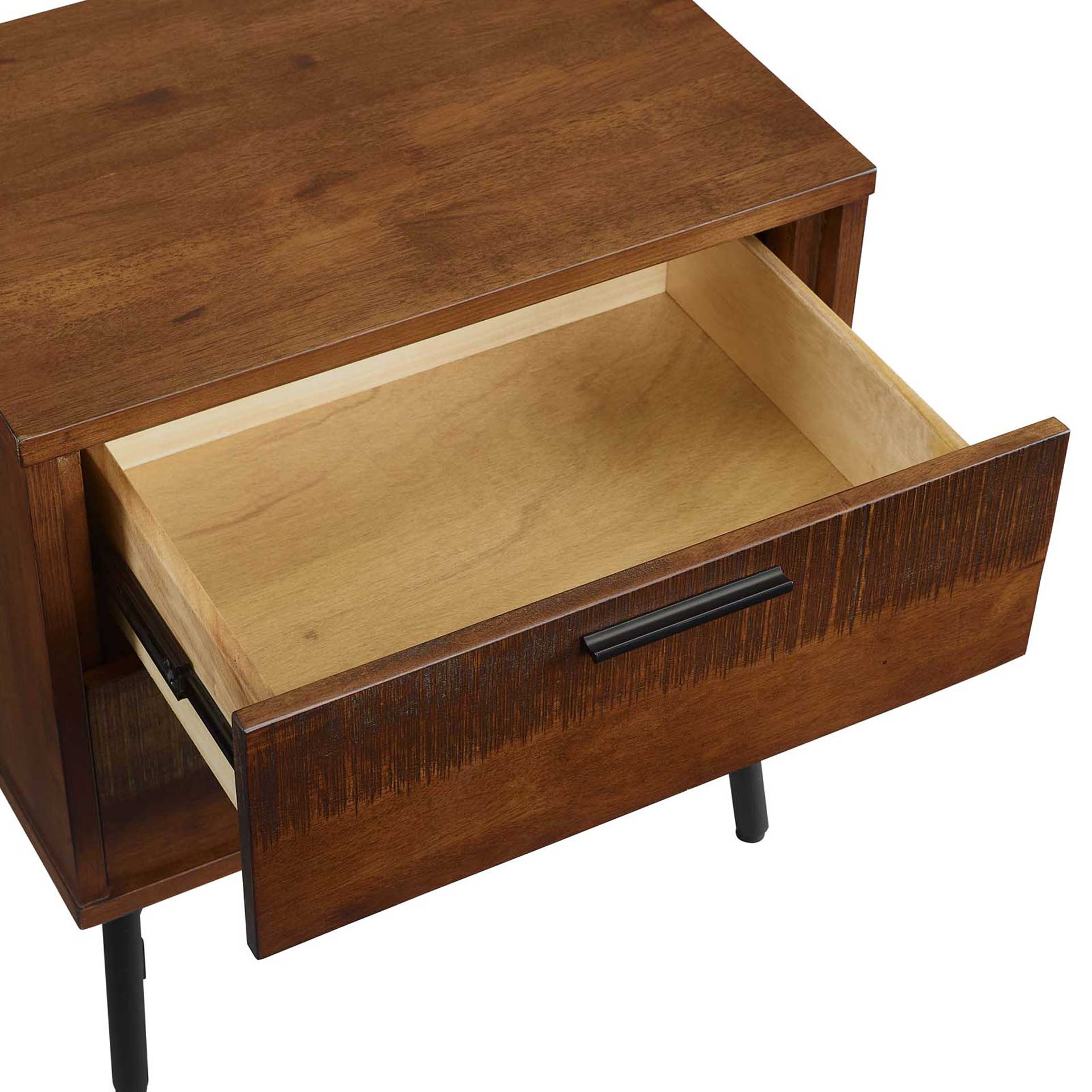 Alamosa Rustic Wood Nightstand Walnut - Image 4