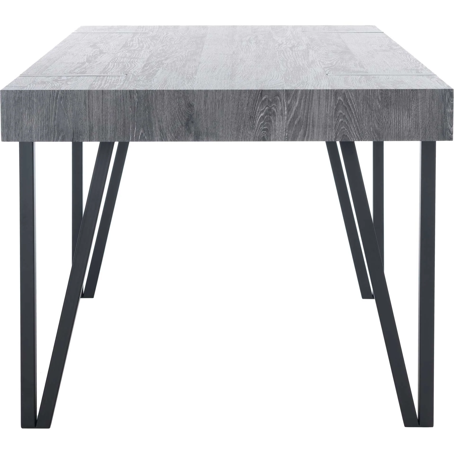 Alan Wood Top Dining Table Black Oak/Black - Image 2
