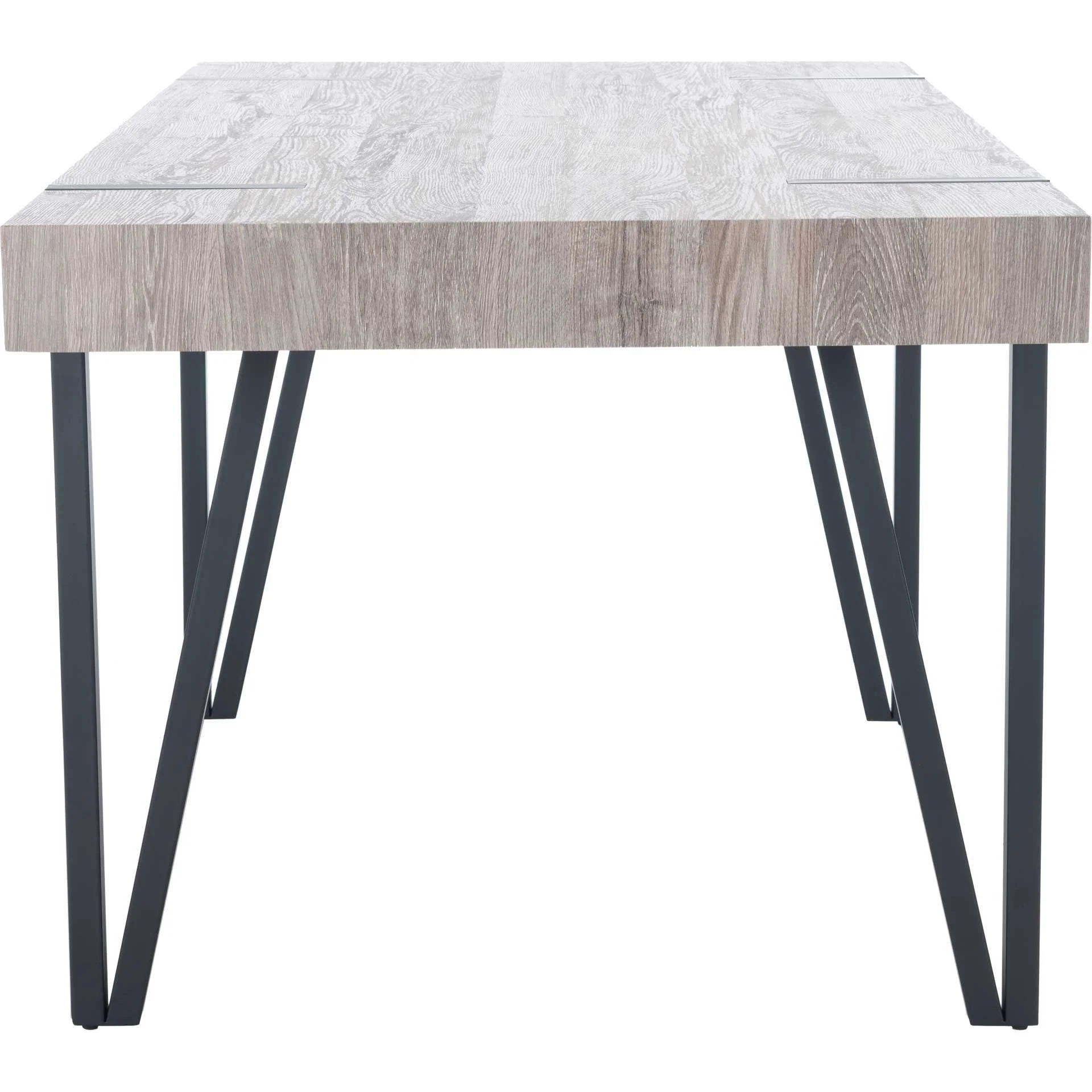 Alan Wood Top Dining Table Gray Oak/Black - Image 2