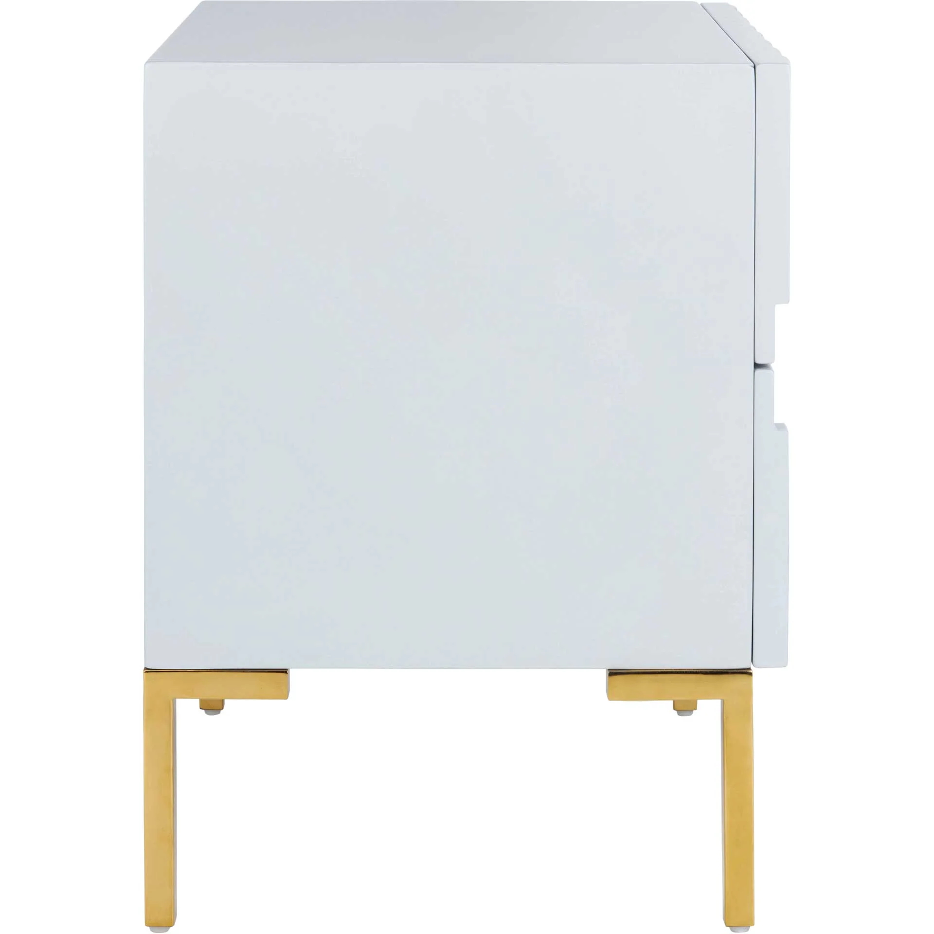 Alana Zigzag Side Table Gray/Gold - Image 3