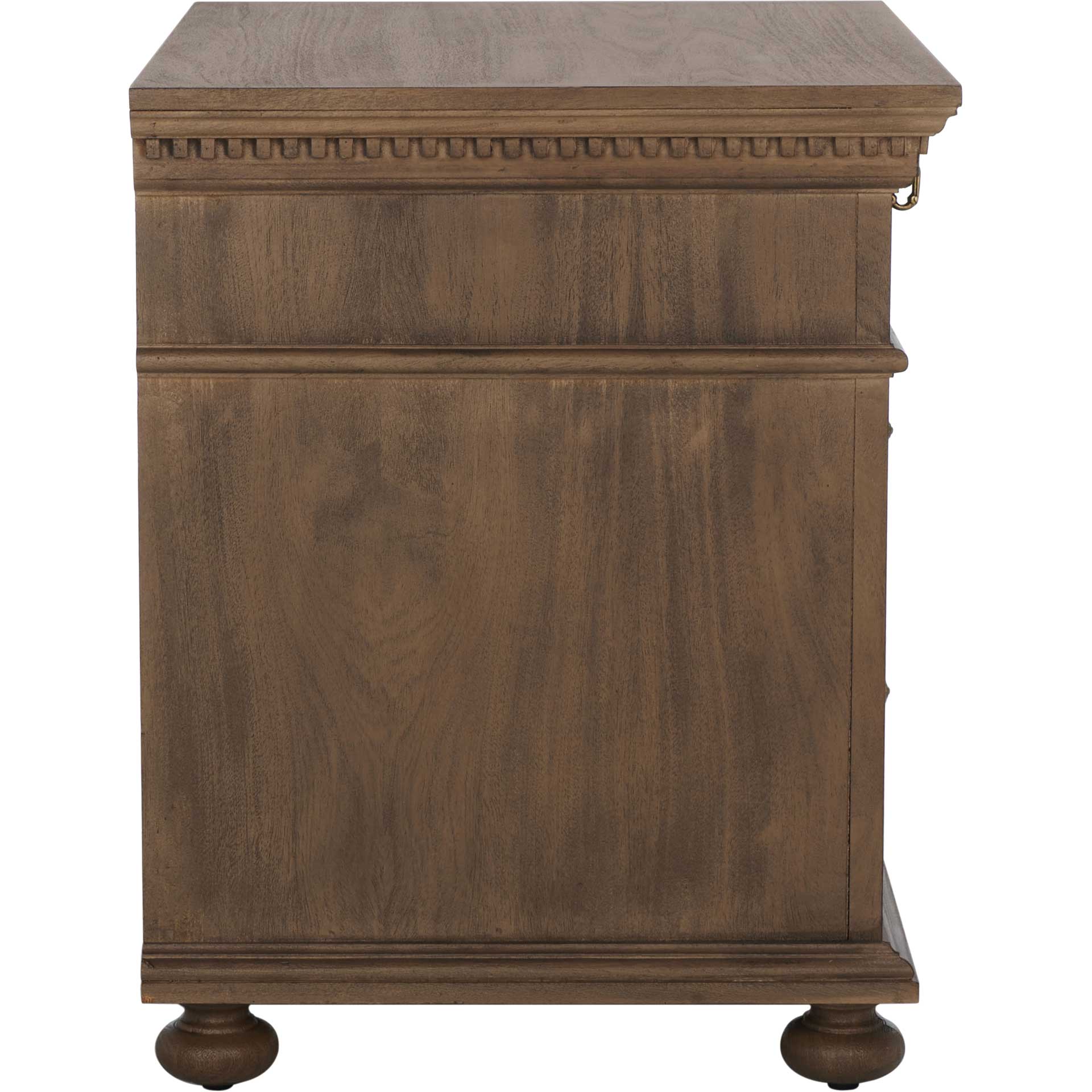 Alanis 3 Drawer Wood Nightstand Brown - Image 3