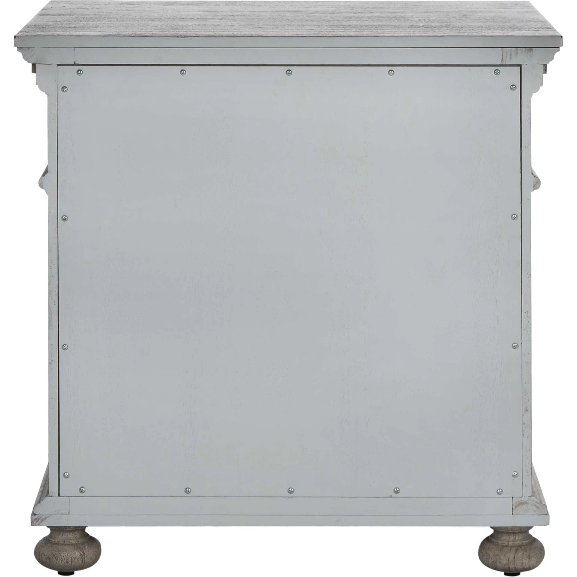 Alanis 3 Drawer Wood Nightstand Light Gray - Image 3