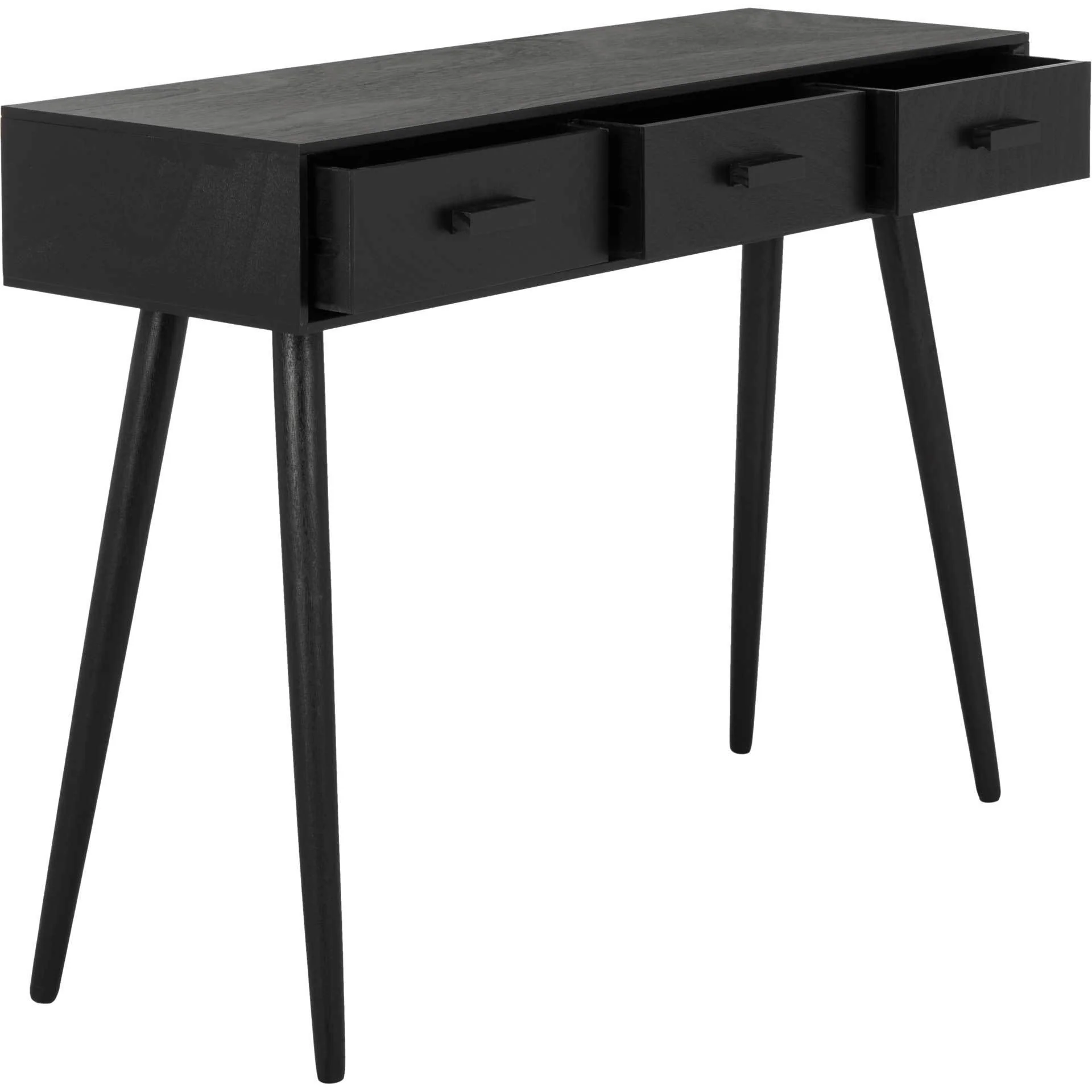 Alara 3 Drawer Console Table Black - Image 2